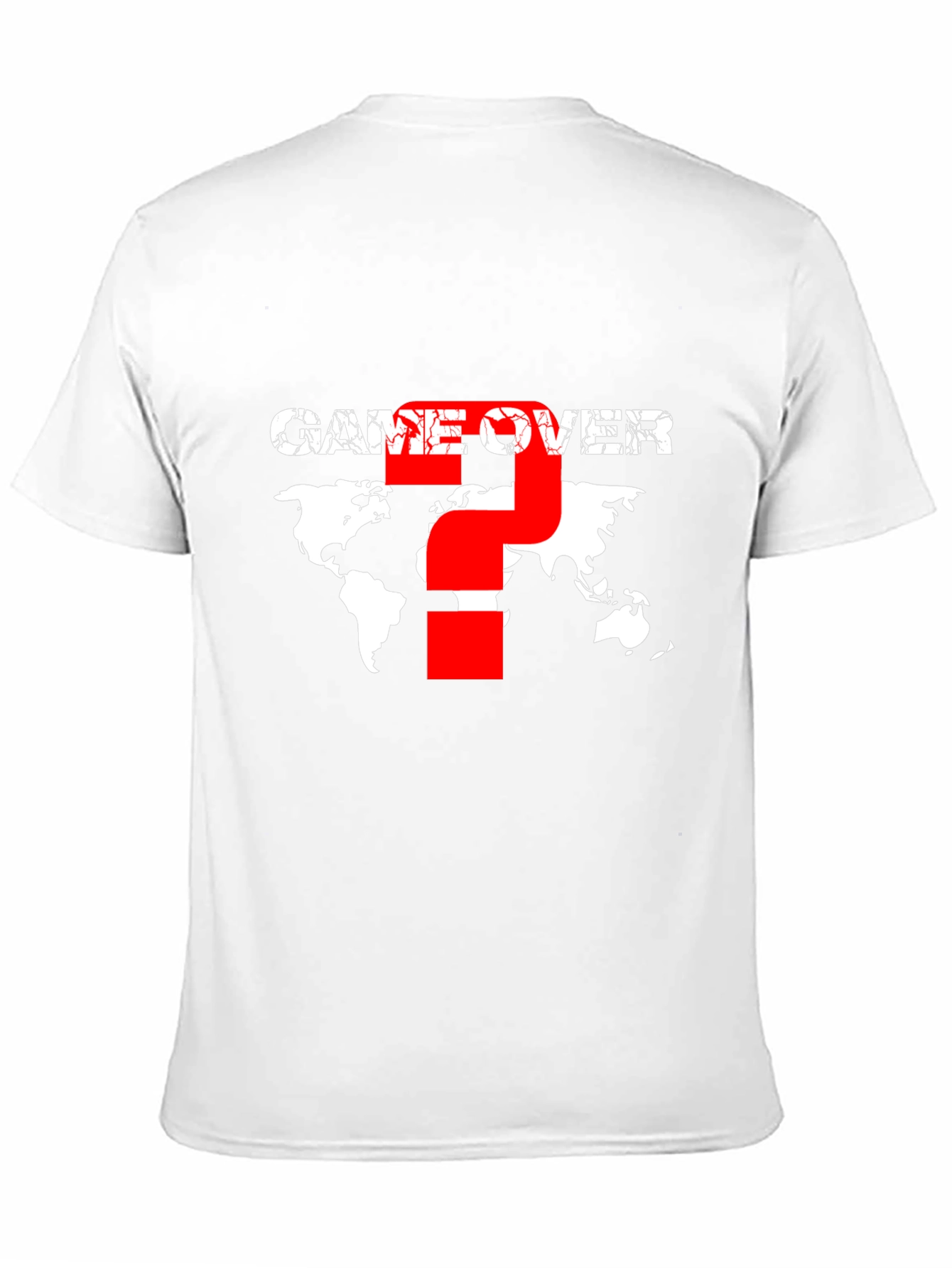 Game Over Graphic T-Shirt - World Map Design