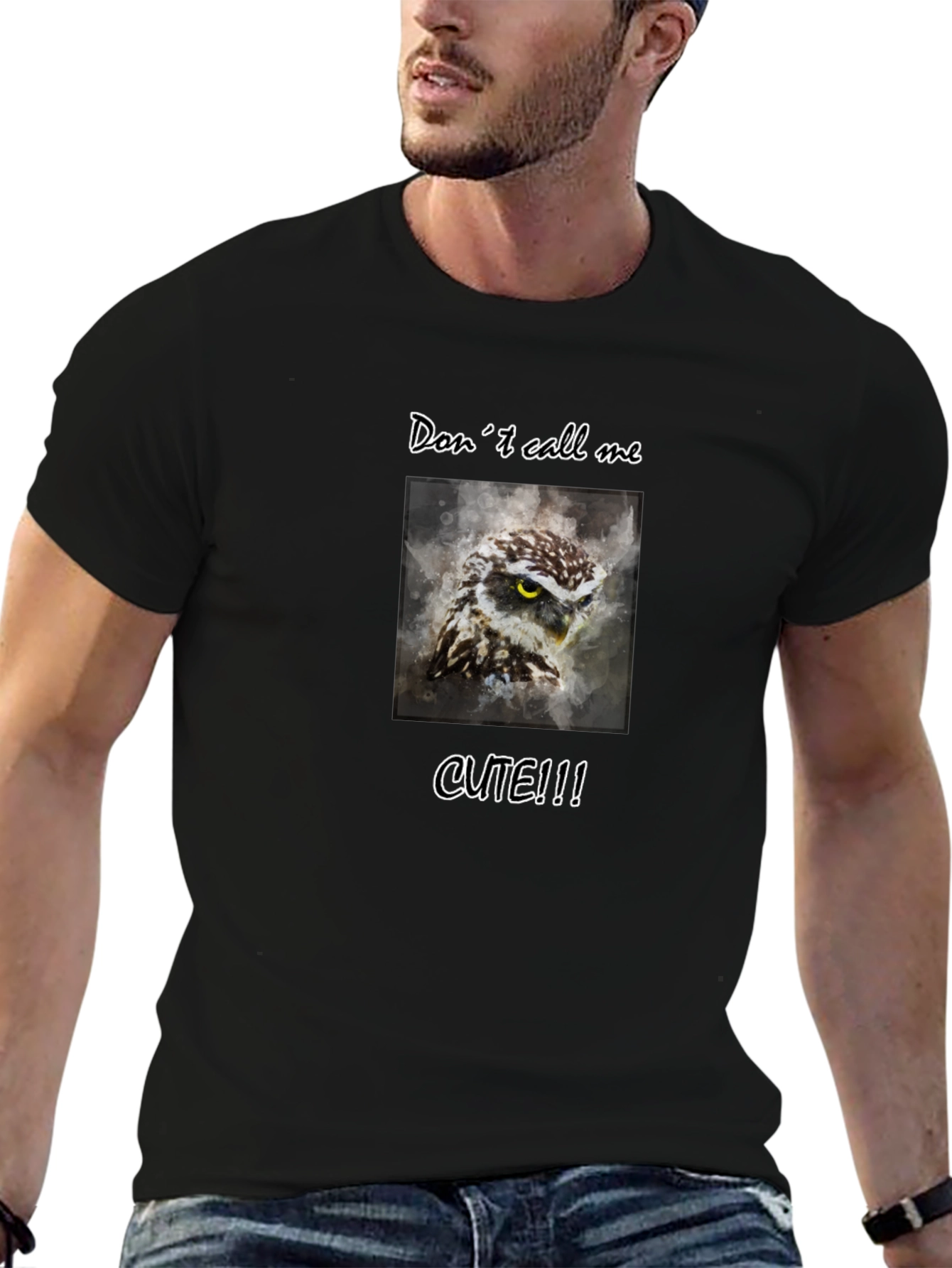 Dont Call Me Cute Owl Graphic Tee