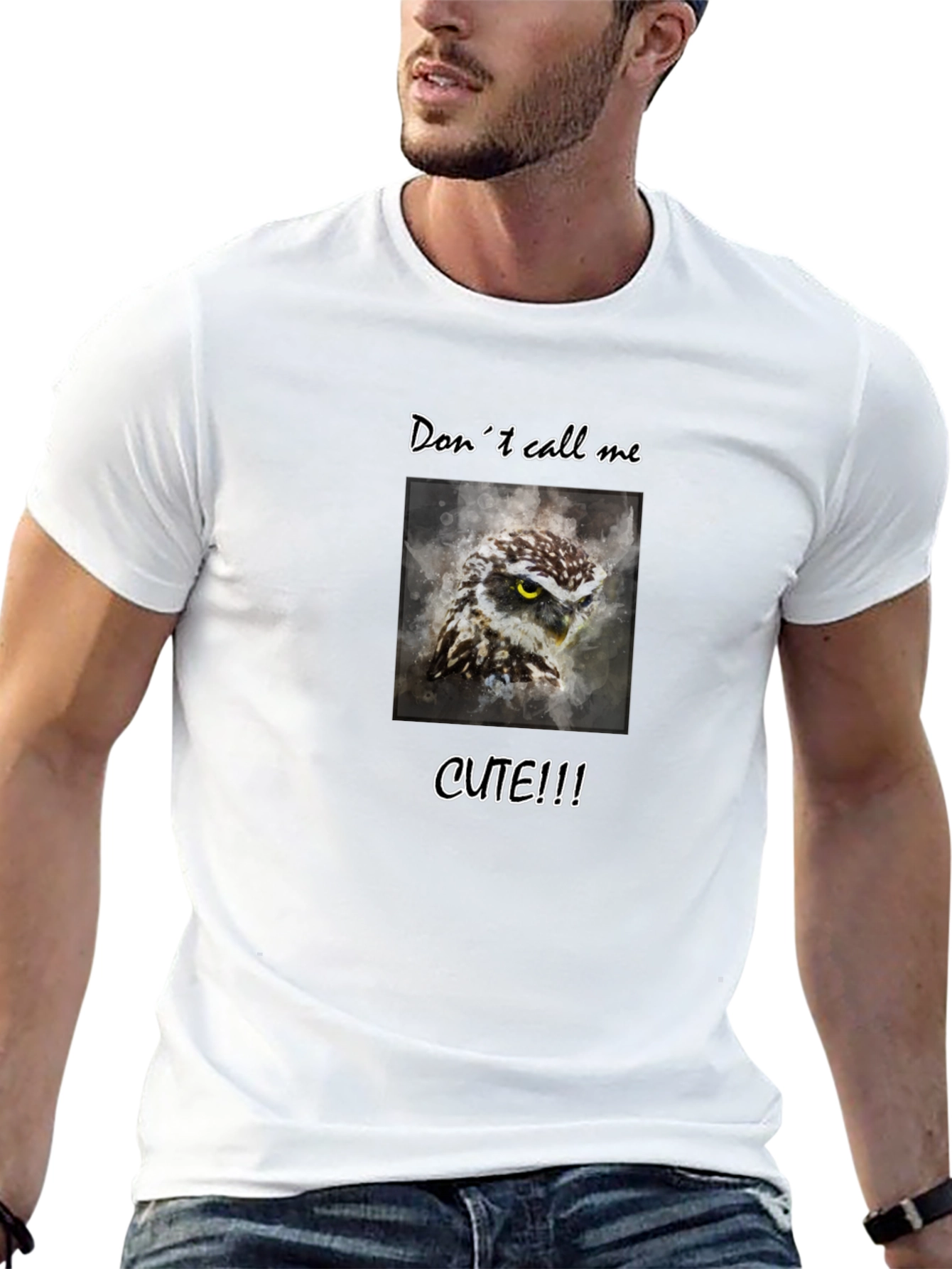 Dont Call Me Cute Owl Graphic Tee