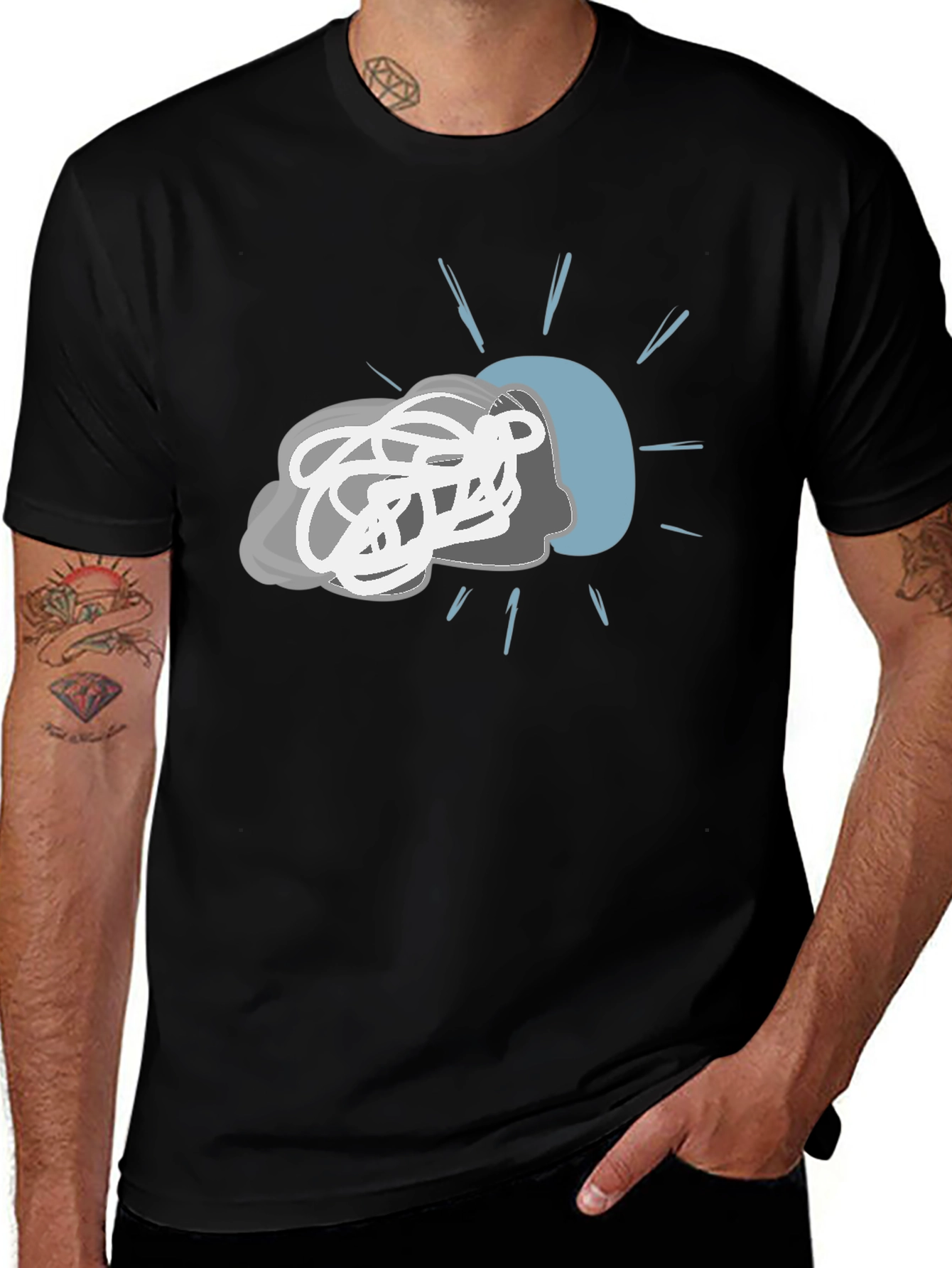 Mind Mess T-Shirt - Chaotic Head Design