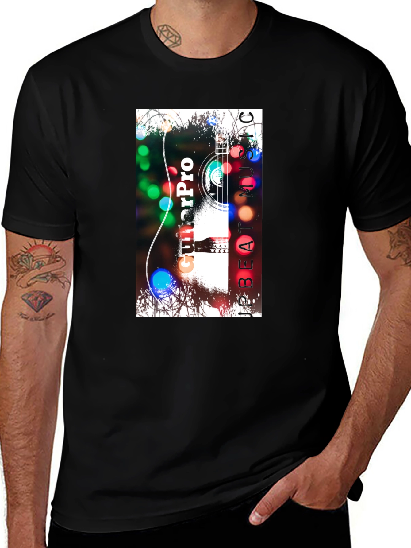 GuitarPro Music T-Shirt - Black Graphic Tee