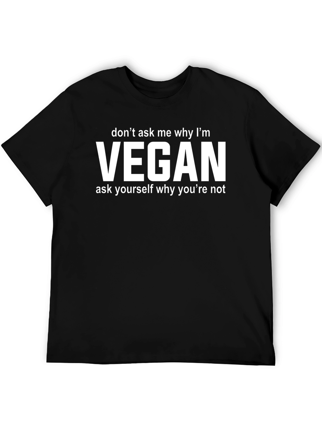 Vegan Statement T-Shirt - Ask Yourself Why Not