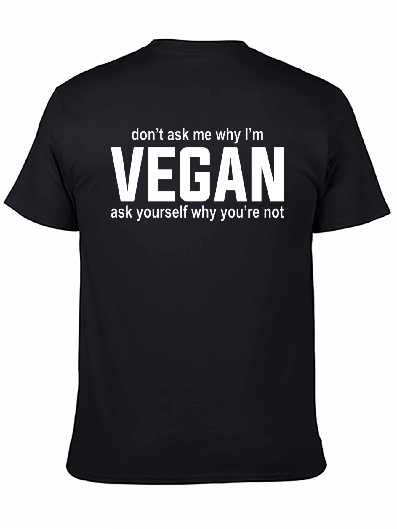 Vegan Statement T-Shirt - Ask Yourself Why Not
