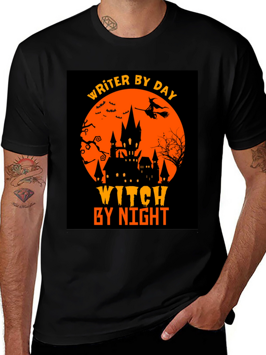 Writer By Day Witch By Night Halloween T-Shirt