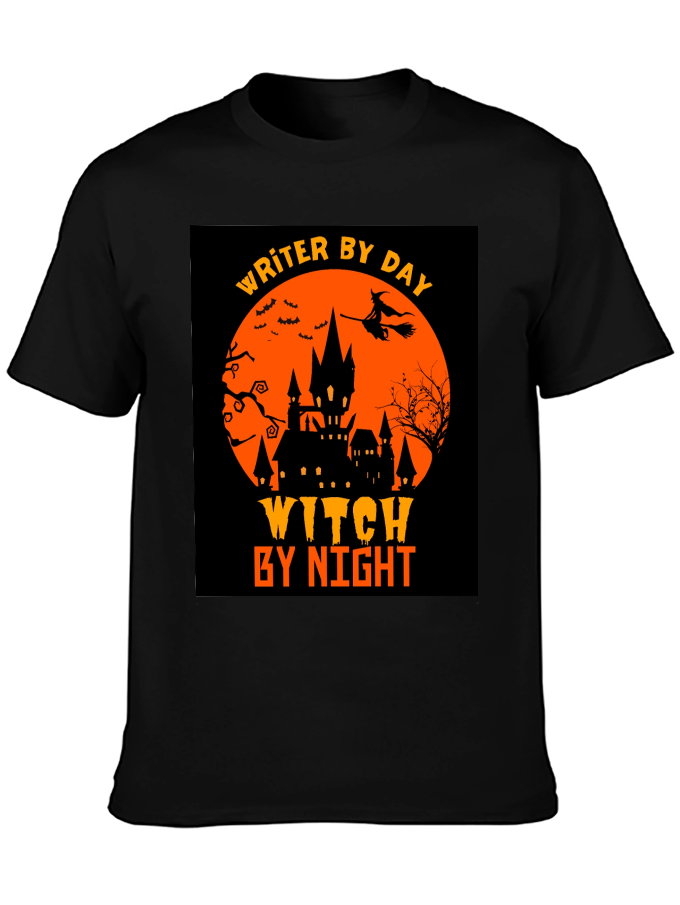 Writer By Day Witch By Night Halloween T-Shirt