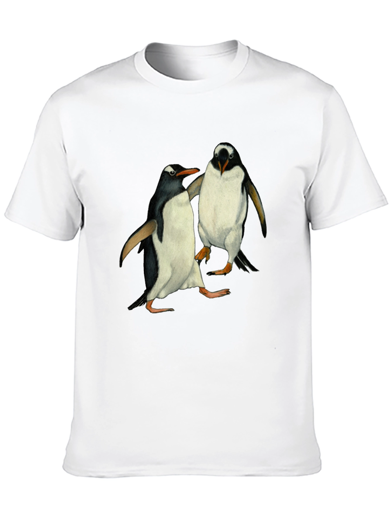 Penguin Print Black T-Shirt