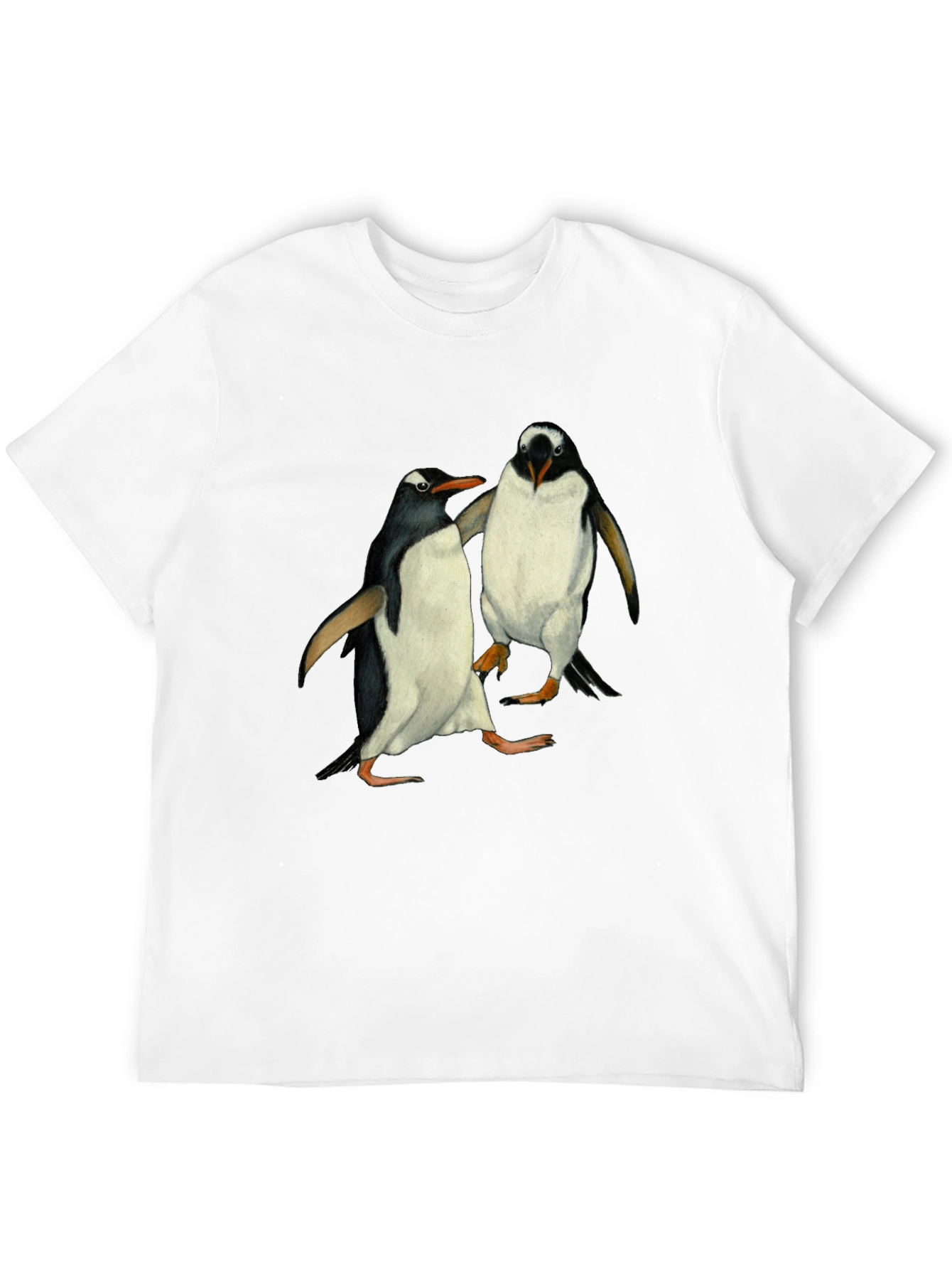 Penguin Print Black T-Shirt