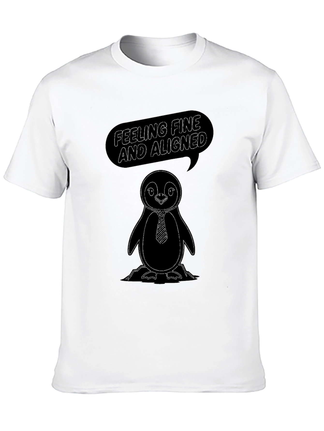Penguin T-Shirt - Feeling Fine & Aligned Graphic Tee
