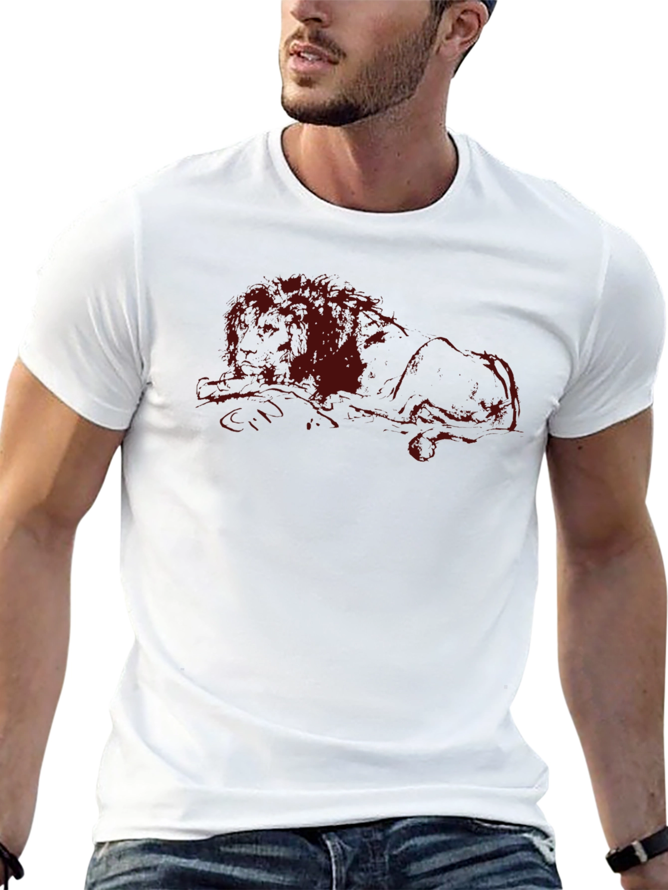 Dark Red Skateboard Tee - Classic Cool