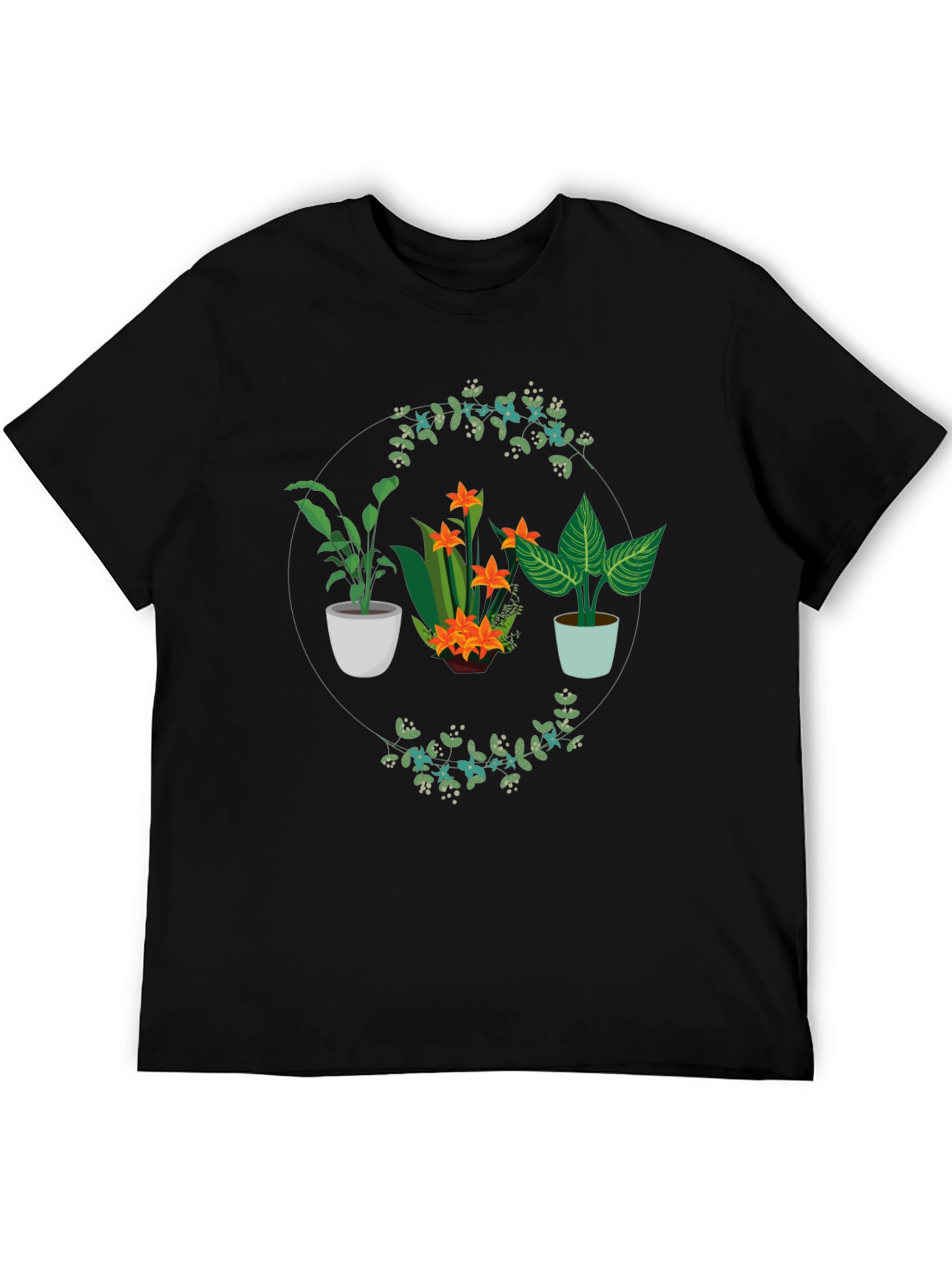 Plant Lover Graphic Tee - Black Cotton Shirt