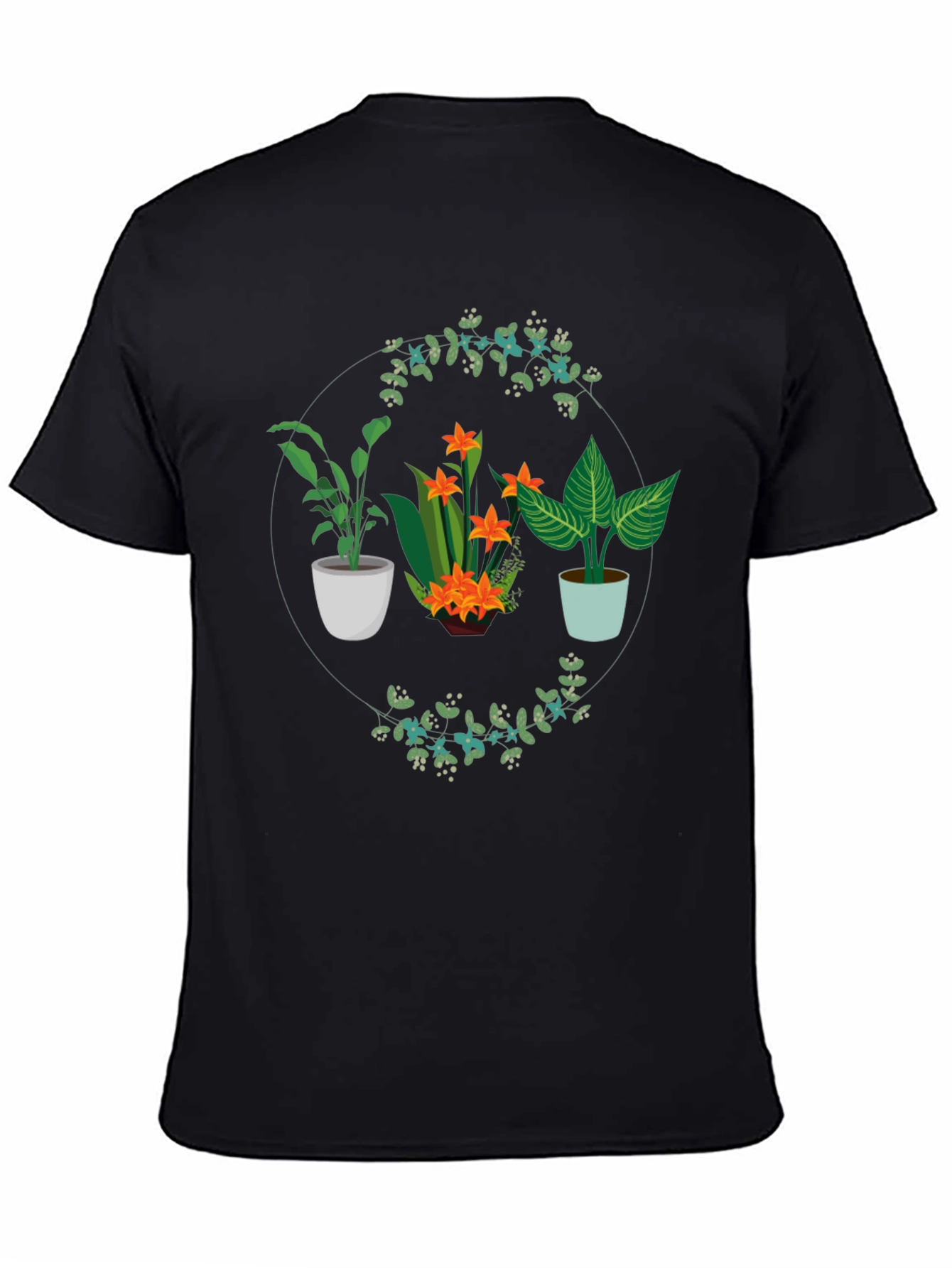 Plant Lover Graphic Tee - Black Cotton Shirt