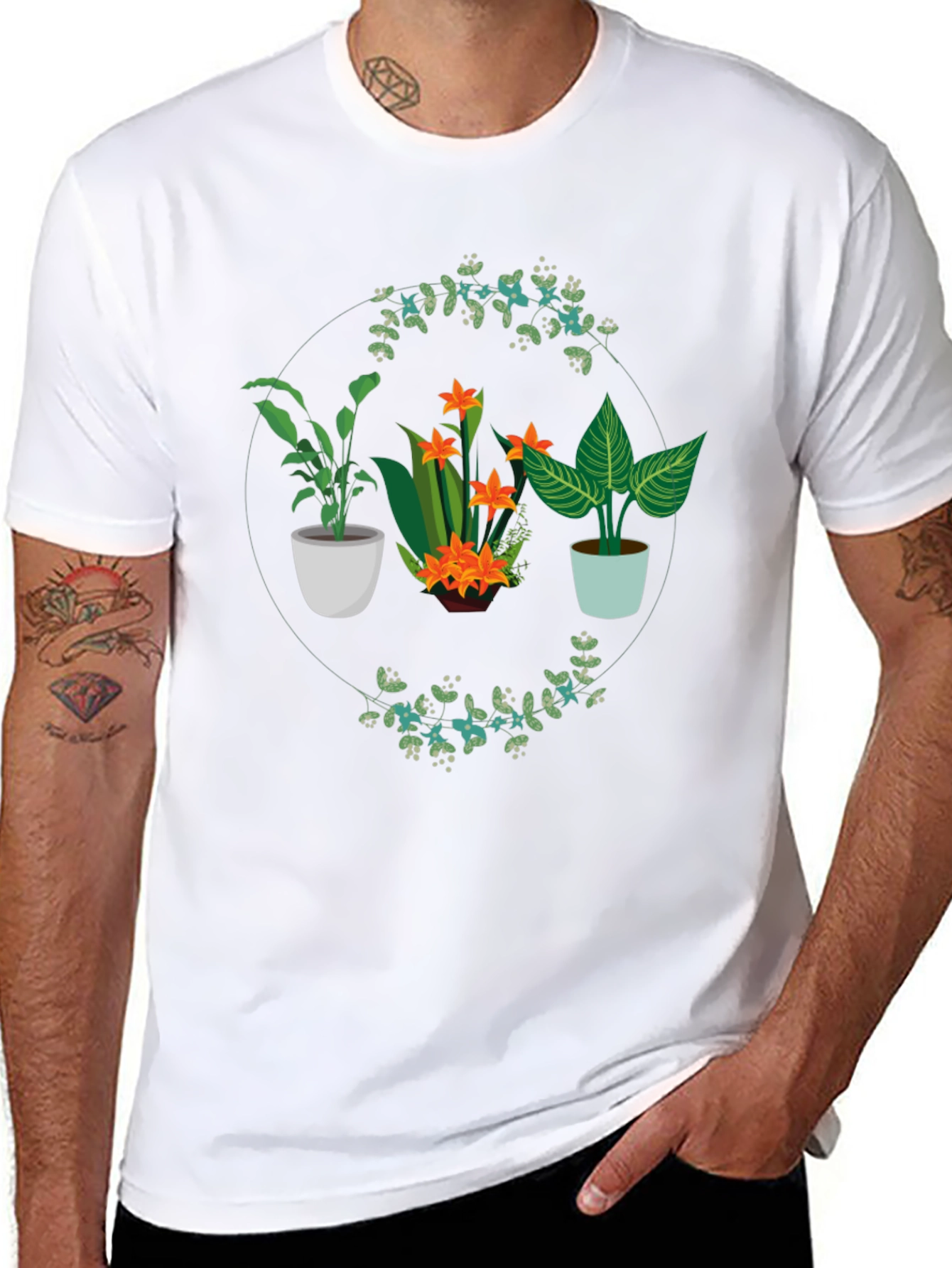 Plant Lover Graphic Tee - Black Cotton Shirt