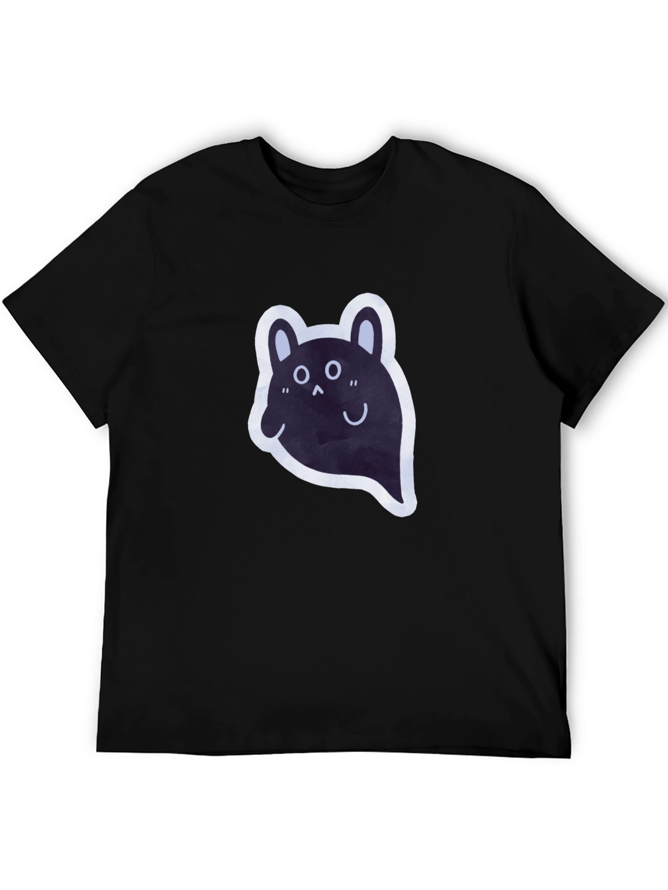 Cute Ghost T-Shirt - Black Cotton Tee