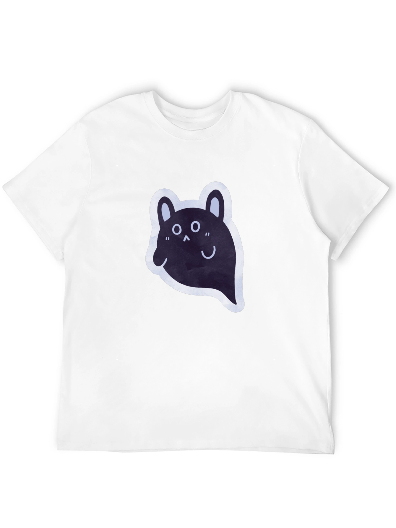 Cute Ghost T-Shirt - Black Cotton Tee