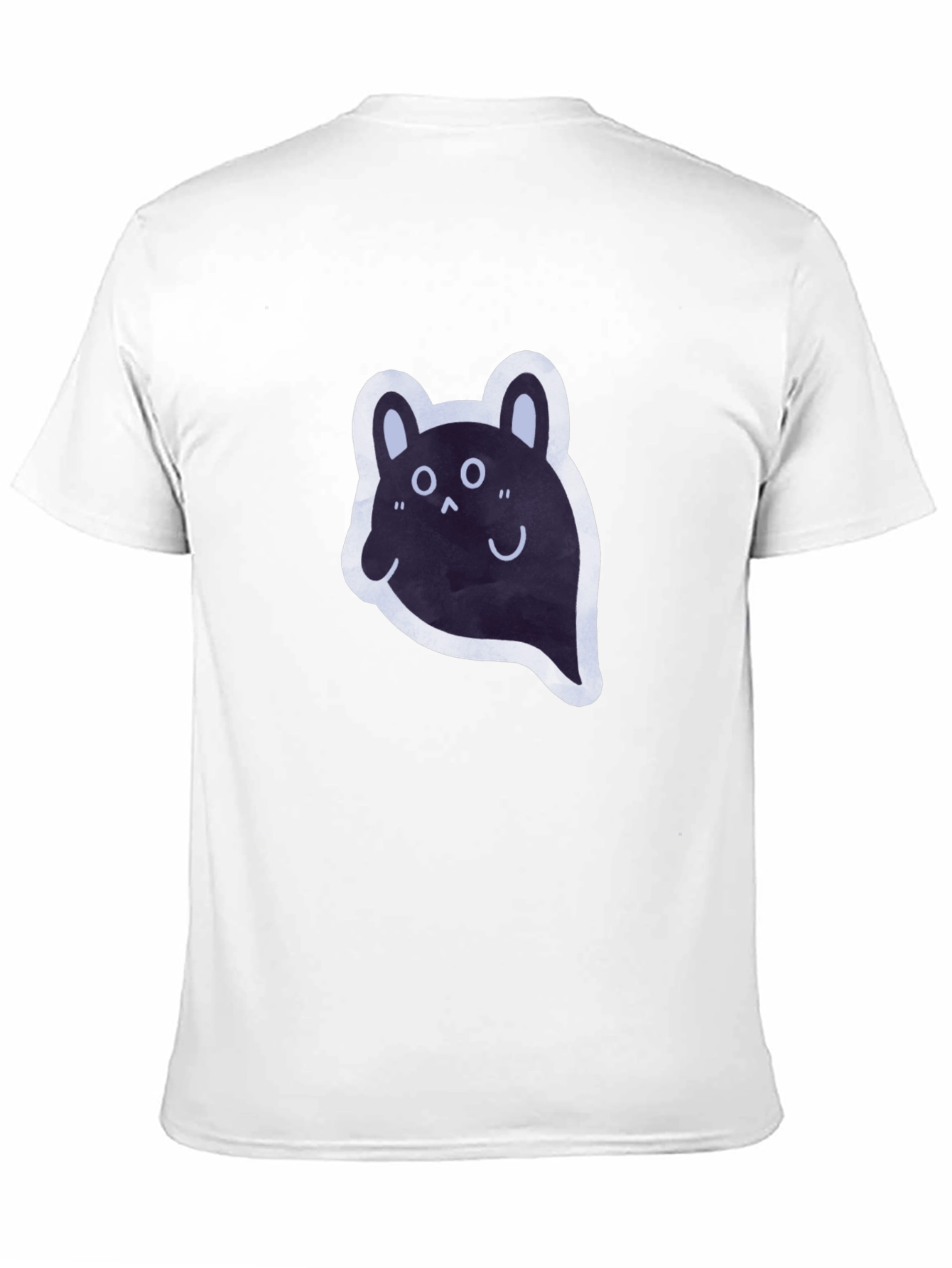 Cute Ghost T-Shirt - Black Cotton Tee