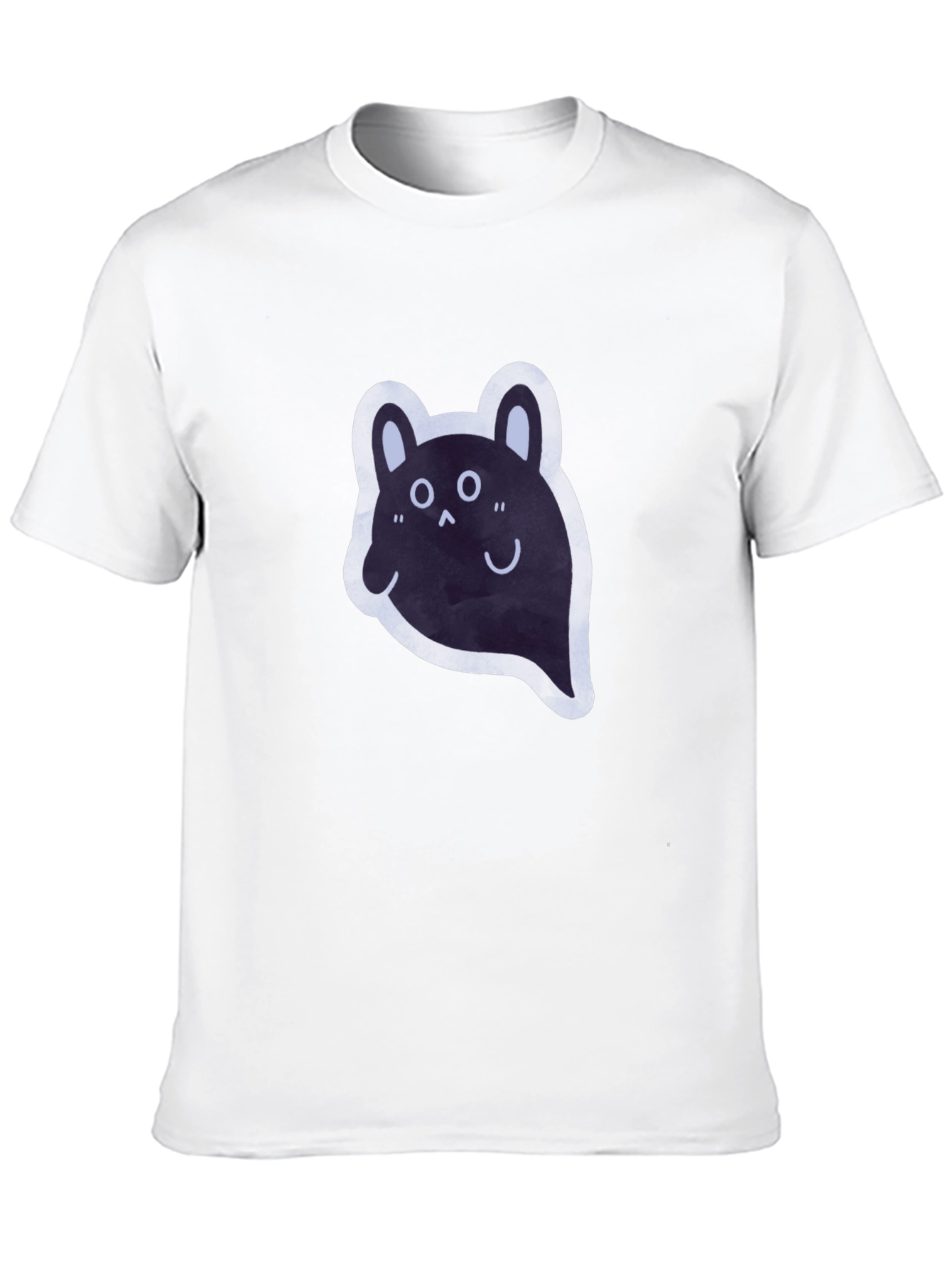 Cute Ghost T-Shirt - Black Cotton Tee
