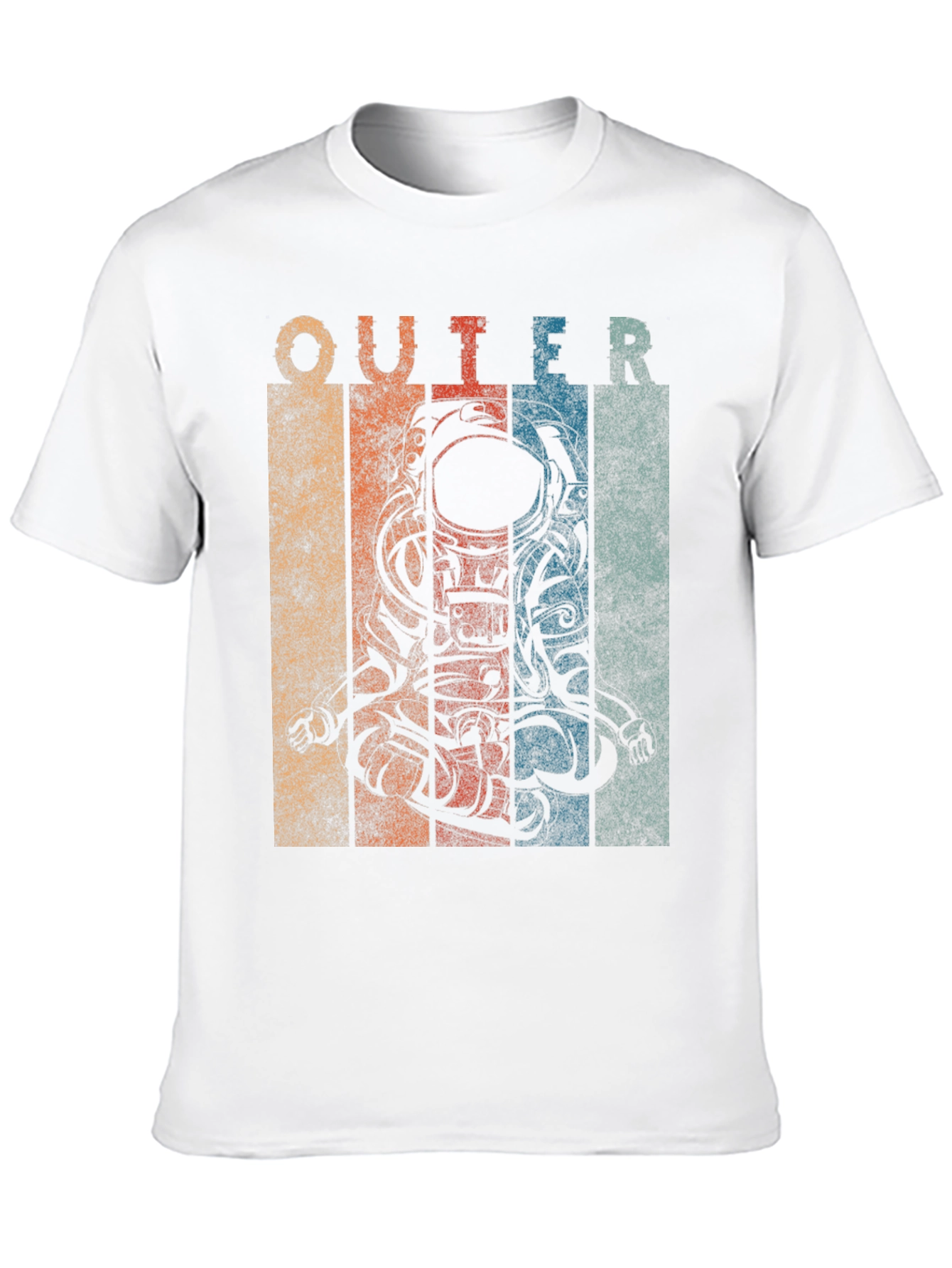 Retro Outer Space Astronaut Graphic T-Shirt