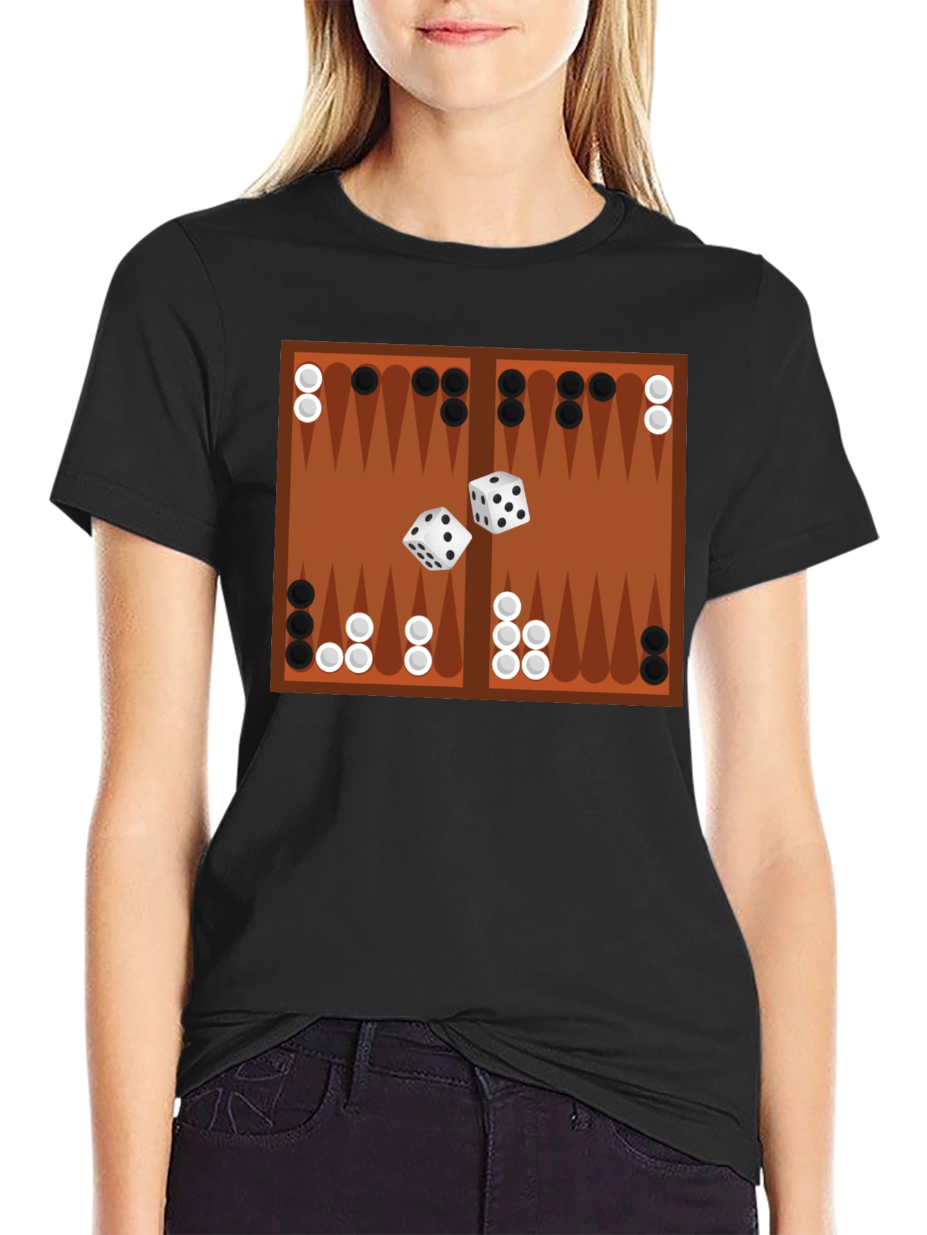 Backgammon Board Graphic Tee - Game Night Ready!