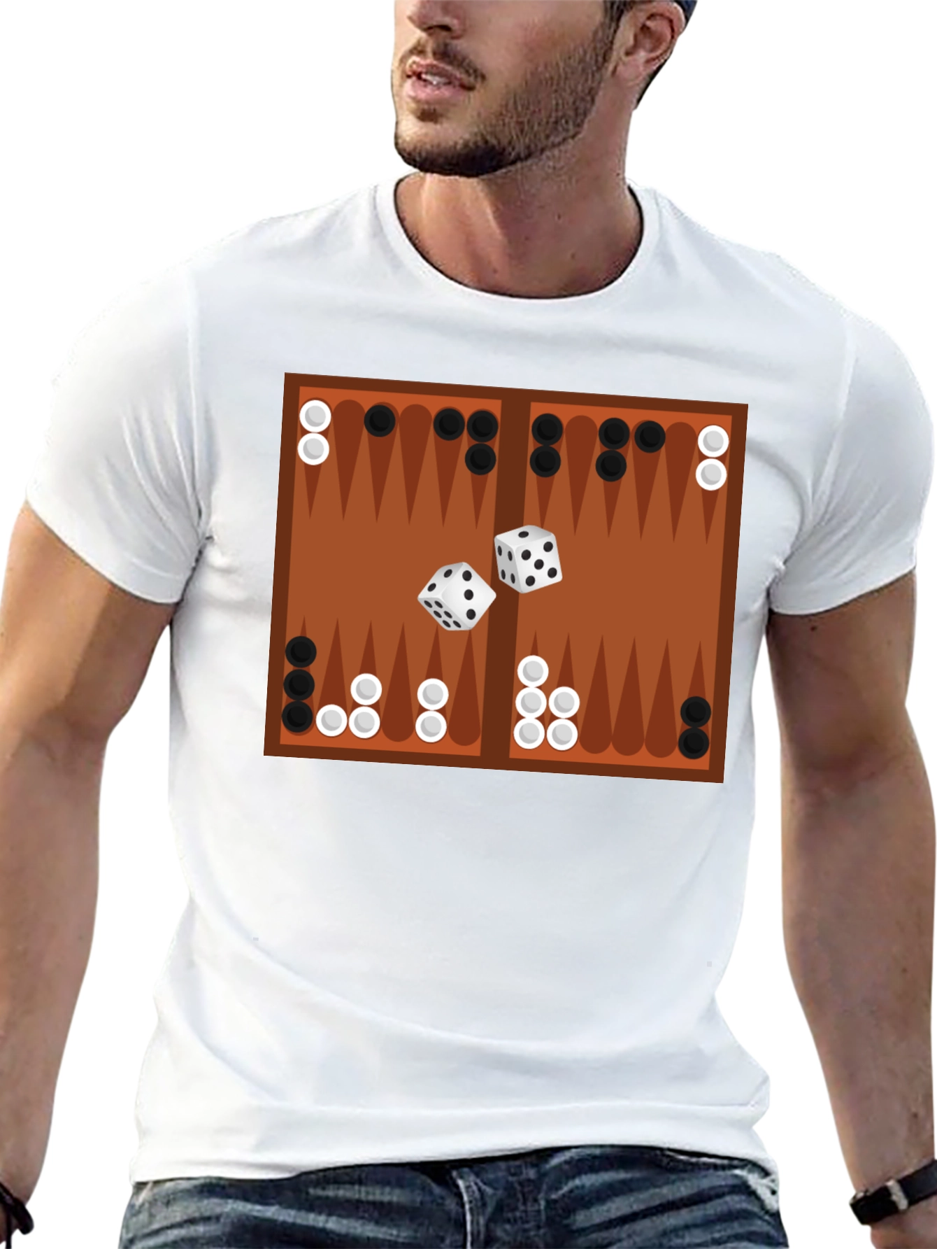 Backgammon Board Graphic Tee - Game Night Ready!