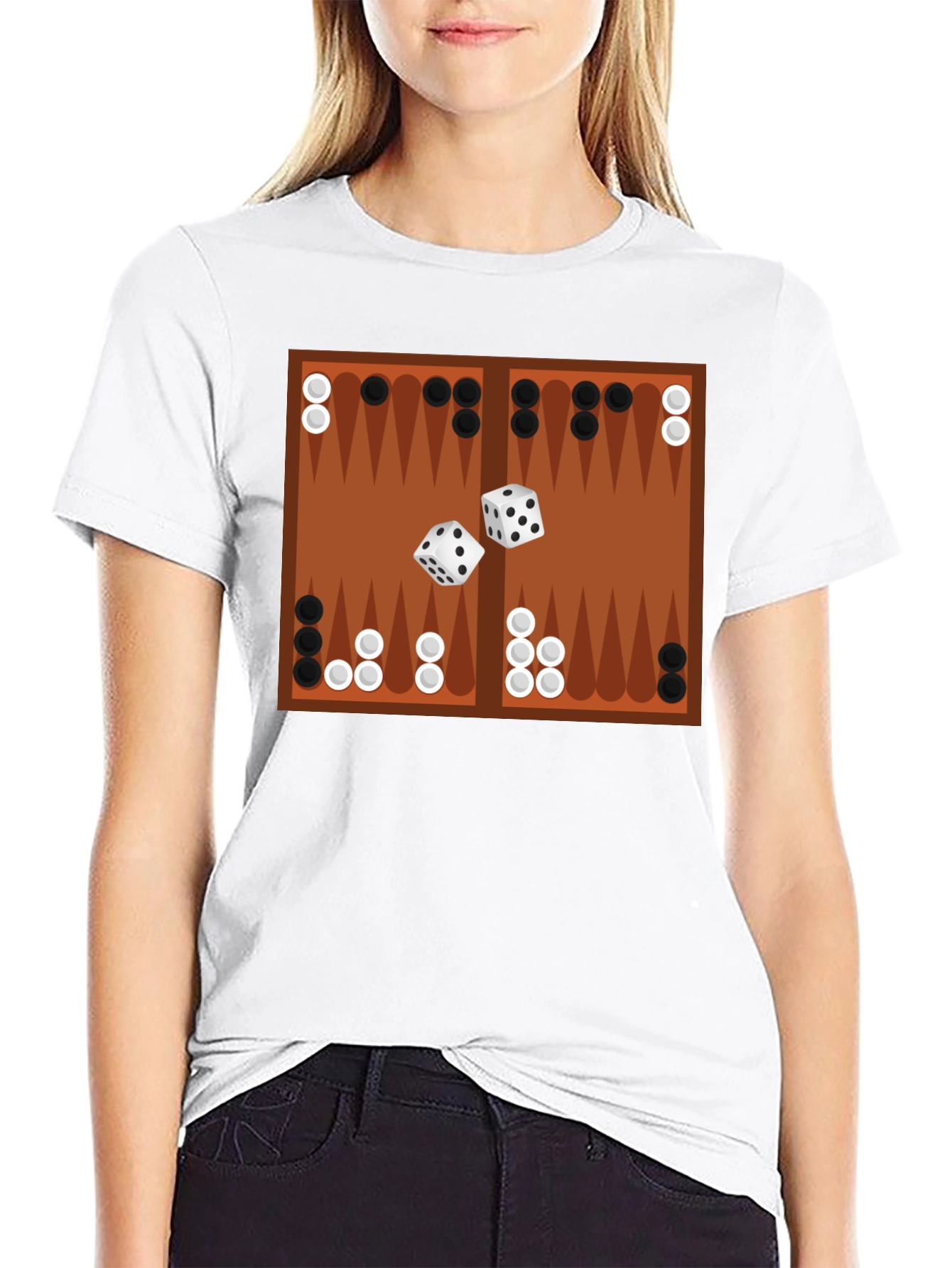 Backgammon Board Graphic Tee - Game Night Ready!
