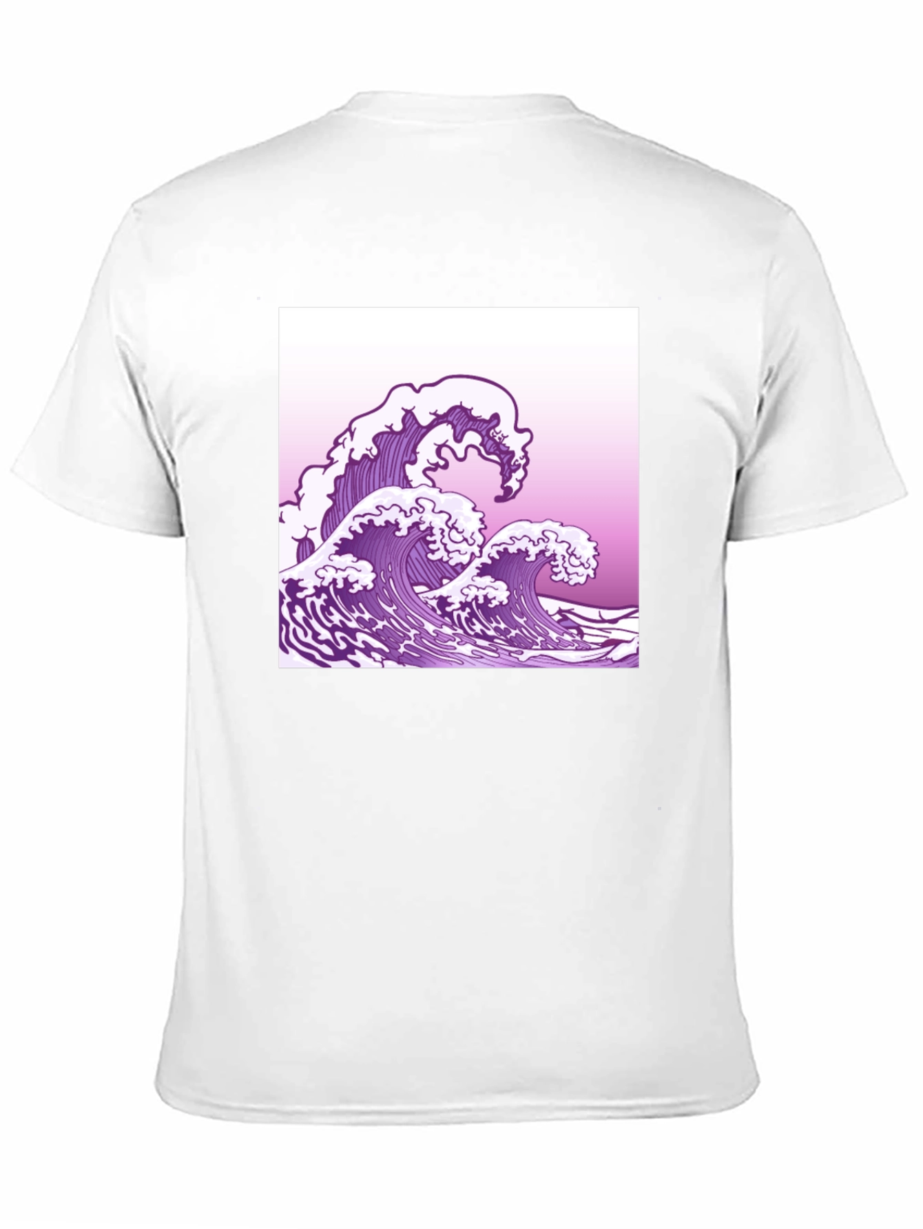 Wave Graphic Tee - Black Cotton T-Shirt