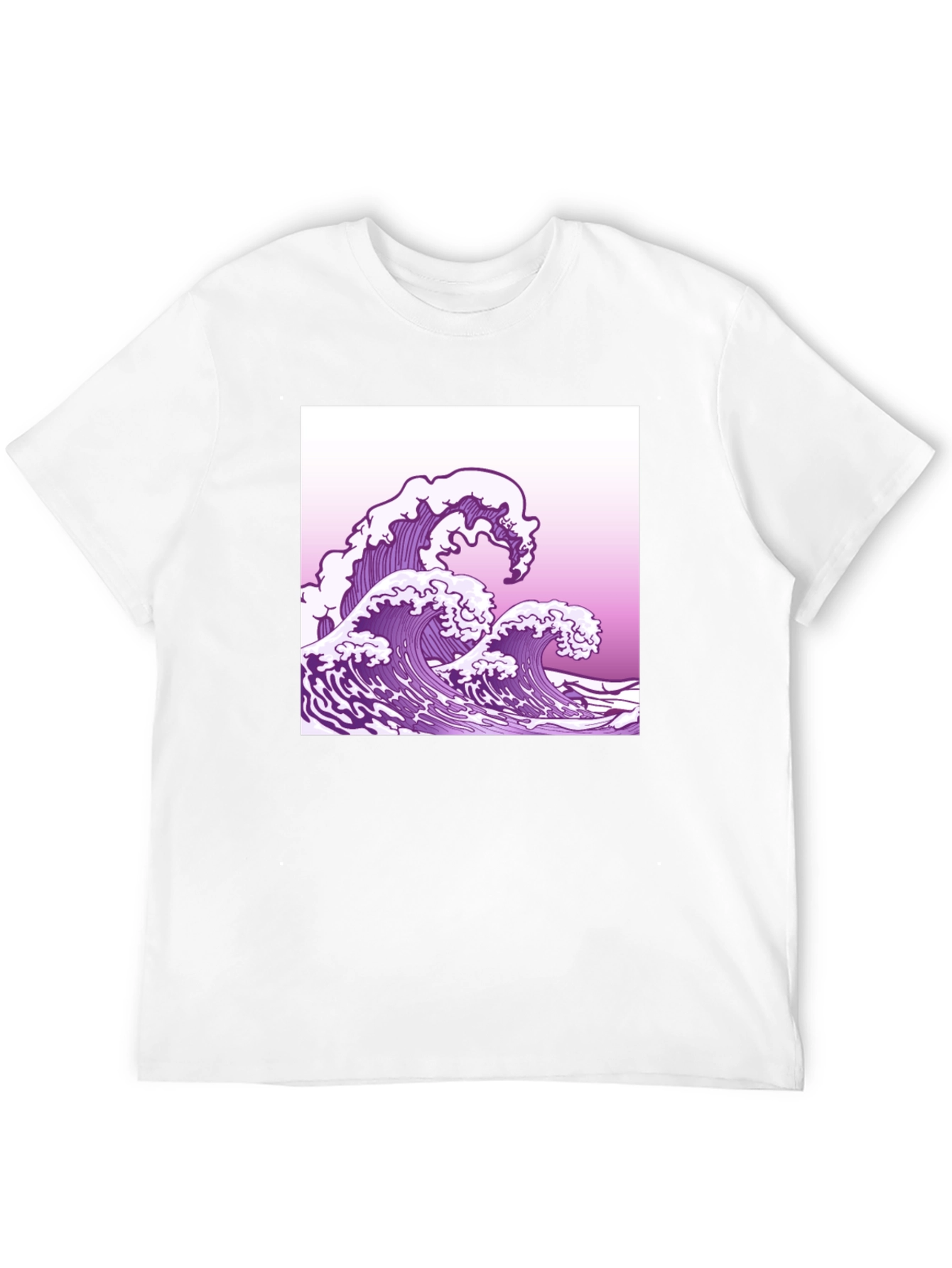 Wave Graphic Tee - Black Cotton T-Shirt