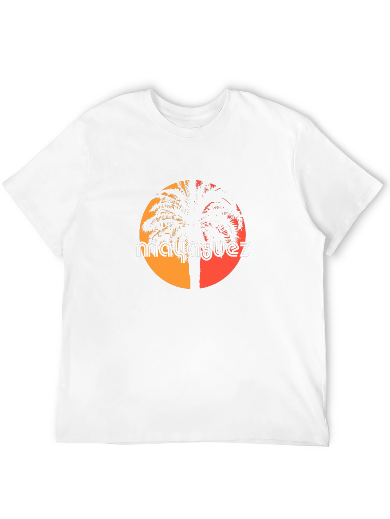 Mayaguez Palm Tree Sunset Graphic Tee - Black T-Shirt