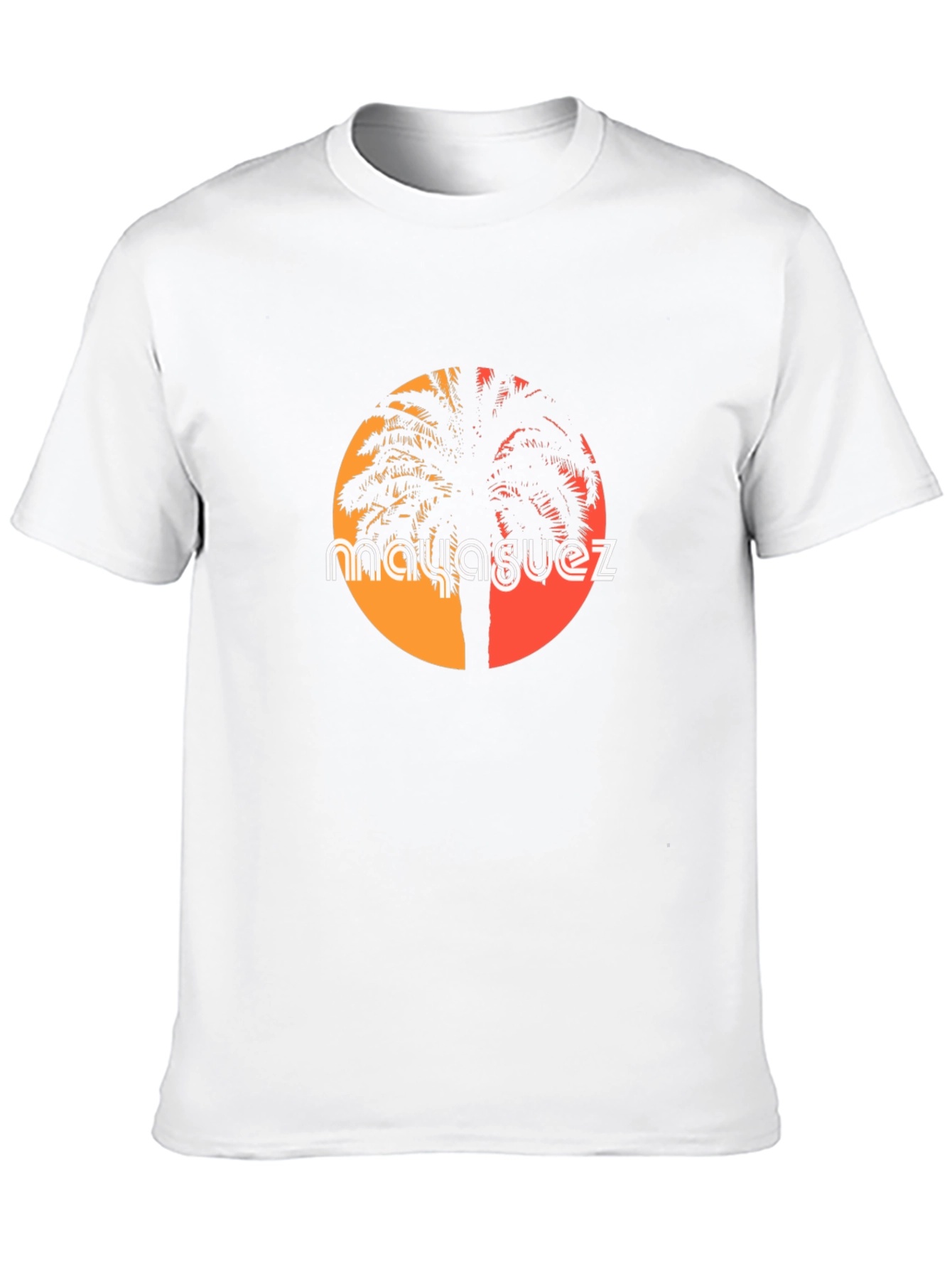 Mayaguez Palm Tree Sunset Graphic Tee - Black T-Shirt