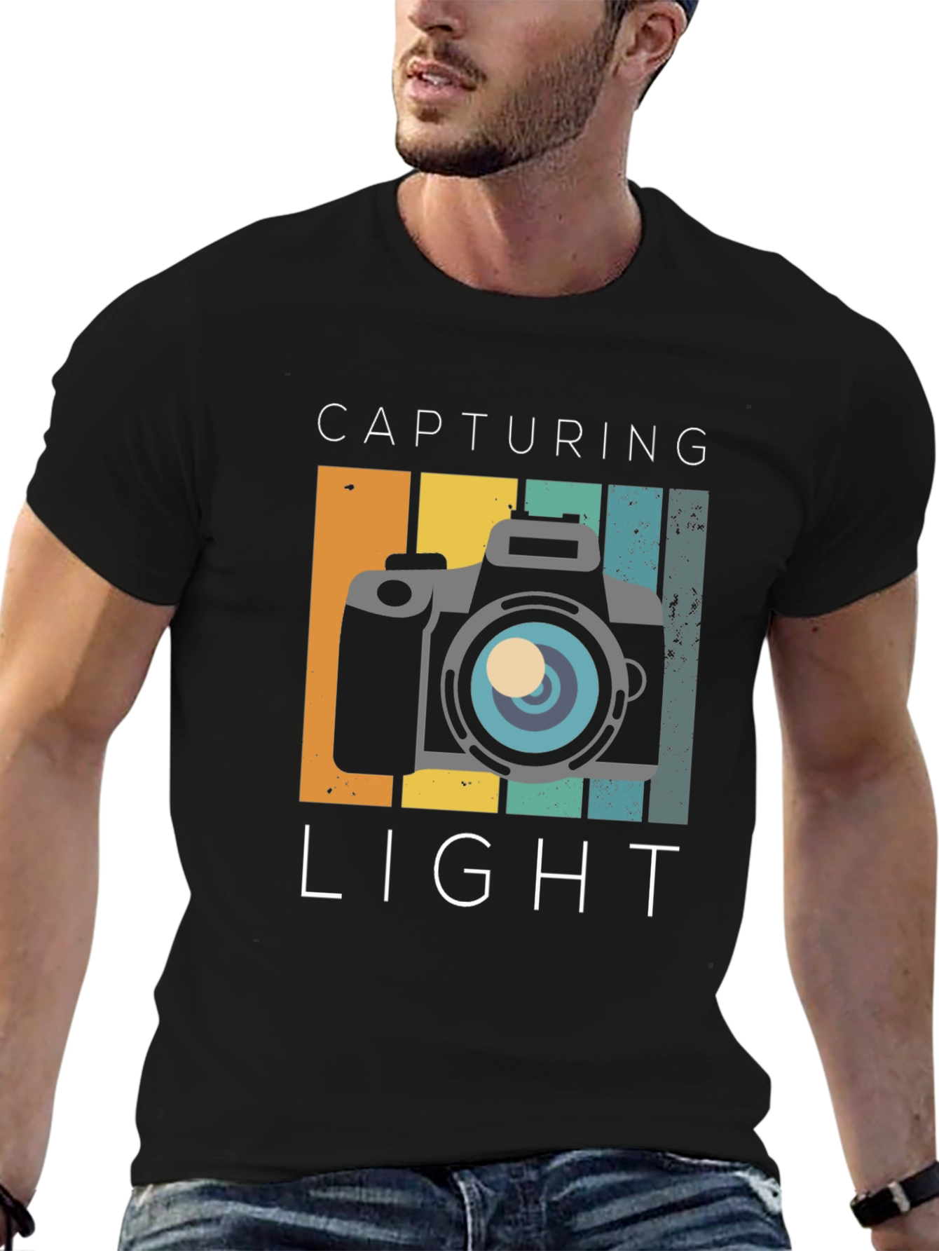 Capturing Light Graphic Tee - Retro Camera Design