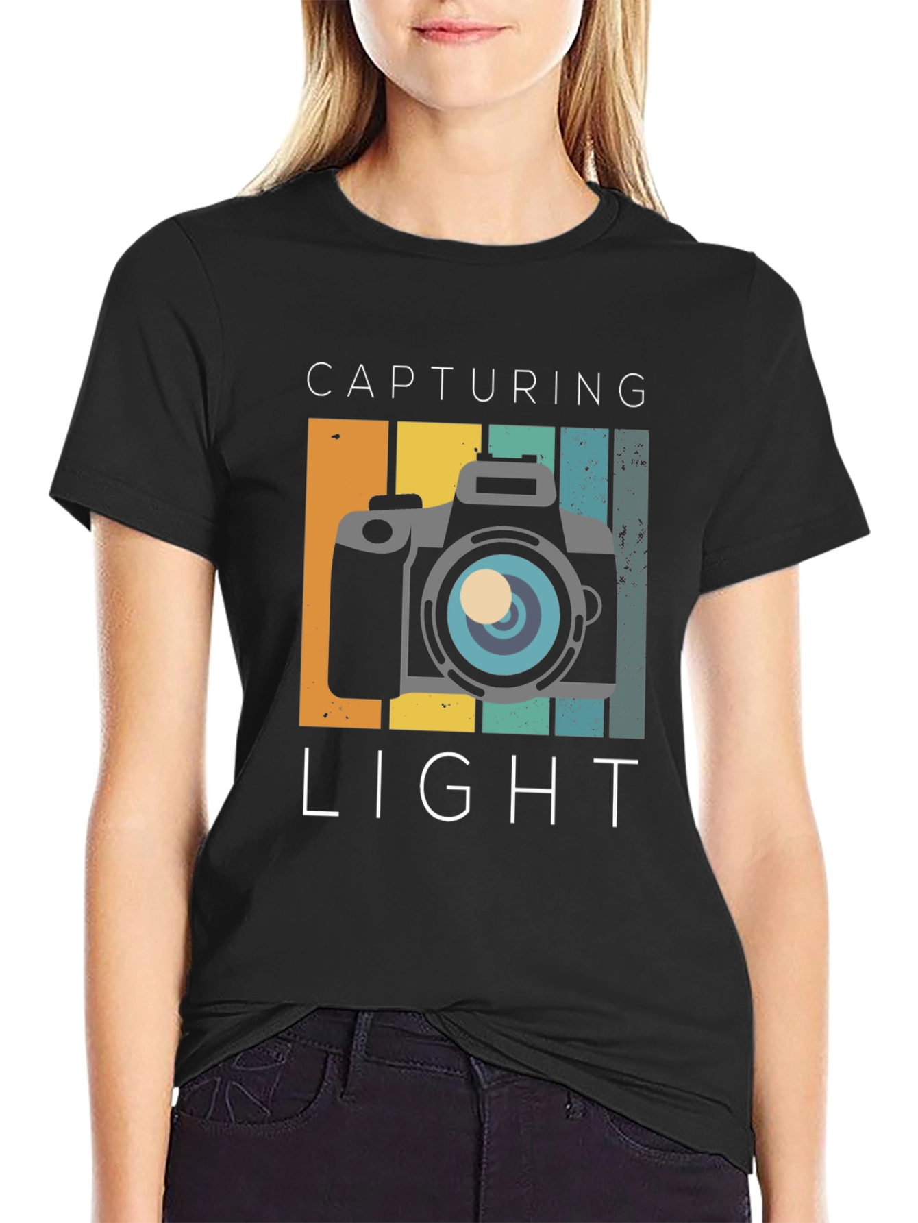 Capturing Light Graphic Tee - Retro Camera Design