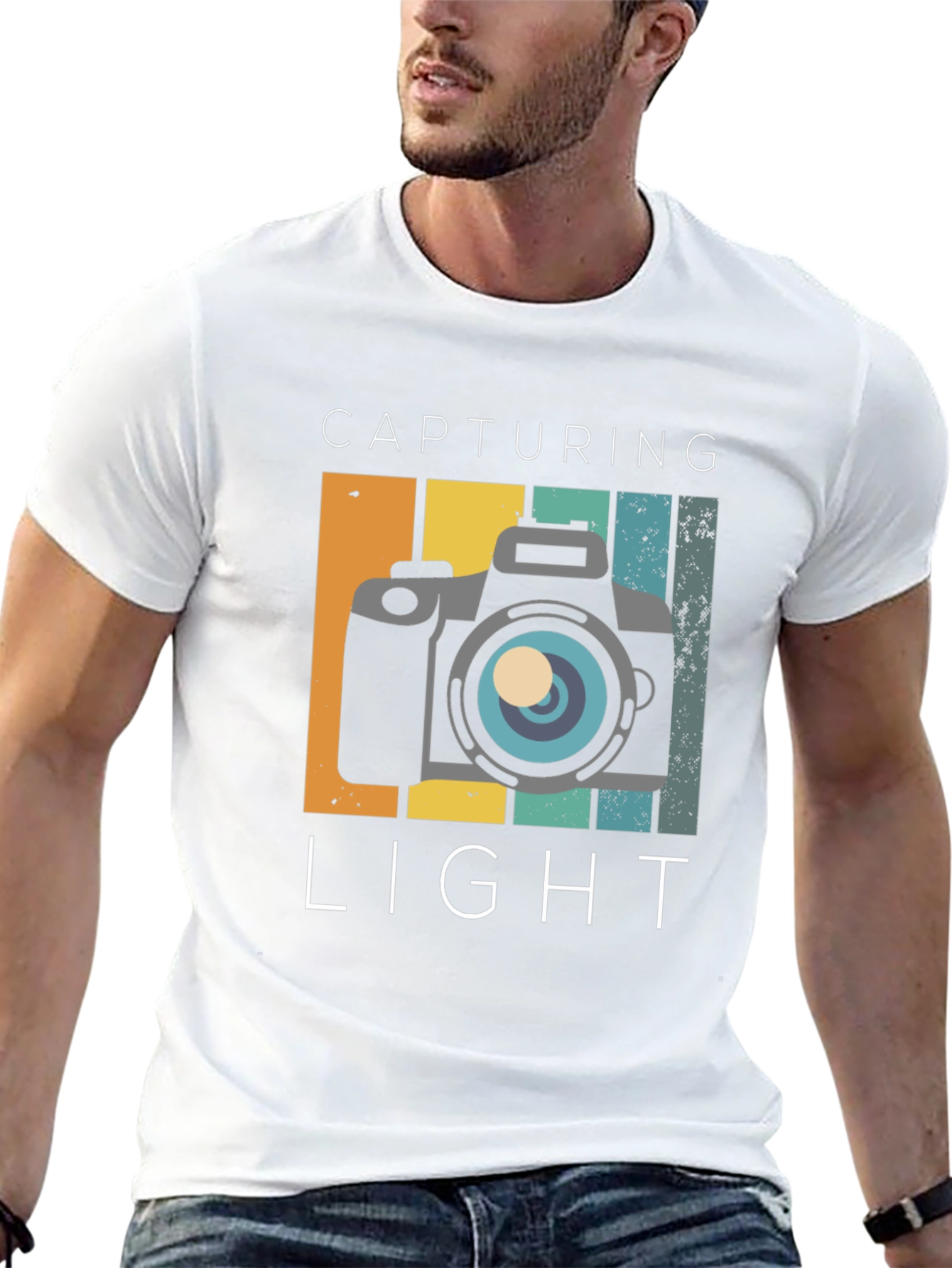 Capturing Light Graphic Tee - Retro Camera Design