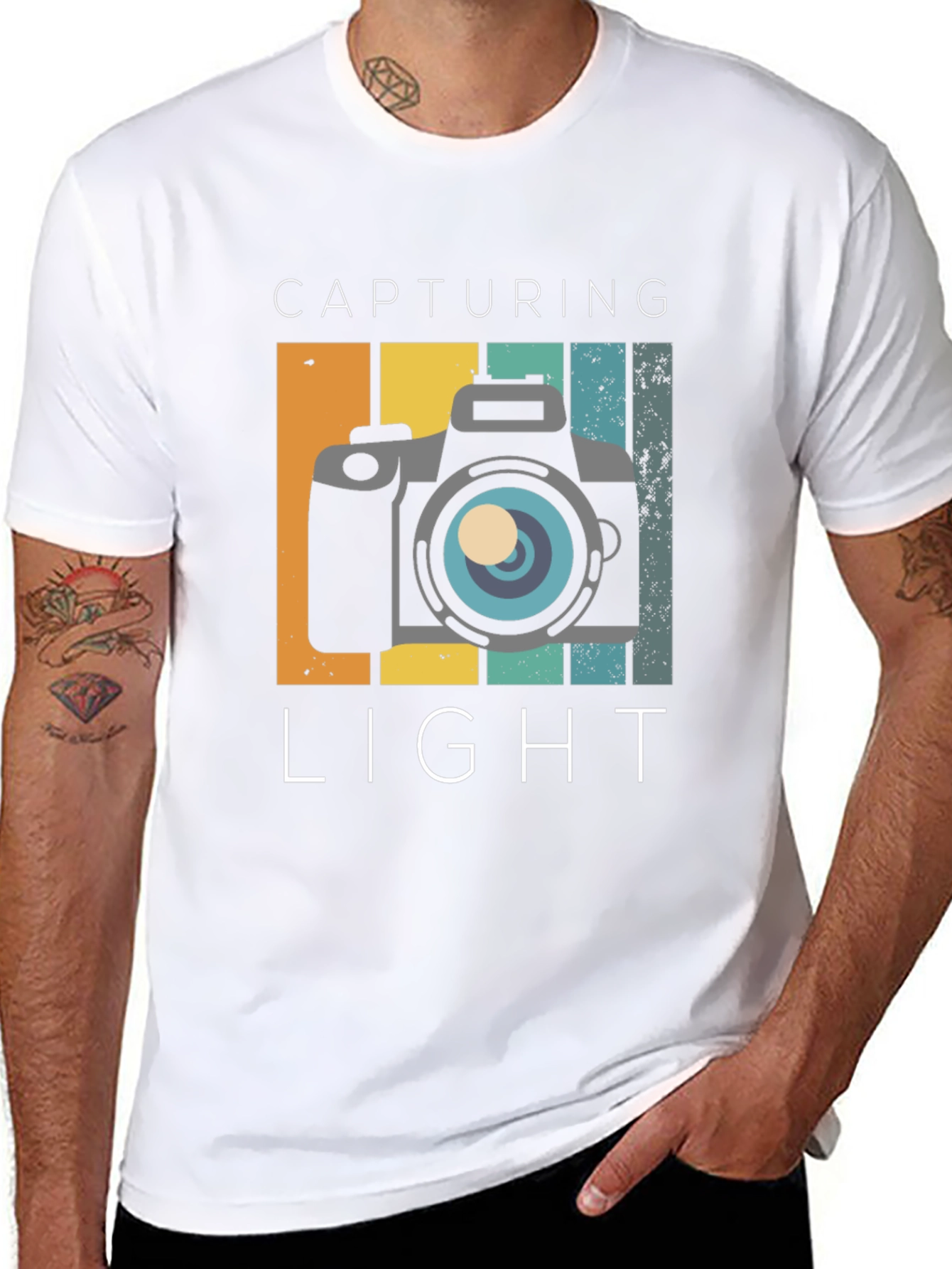 Capturing Light Graphic Tee - Retro Camera Design