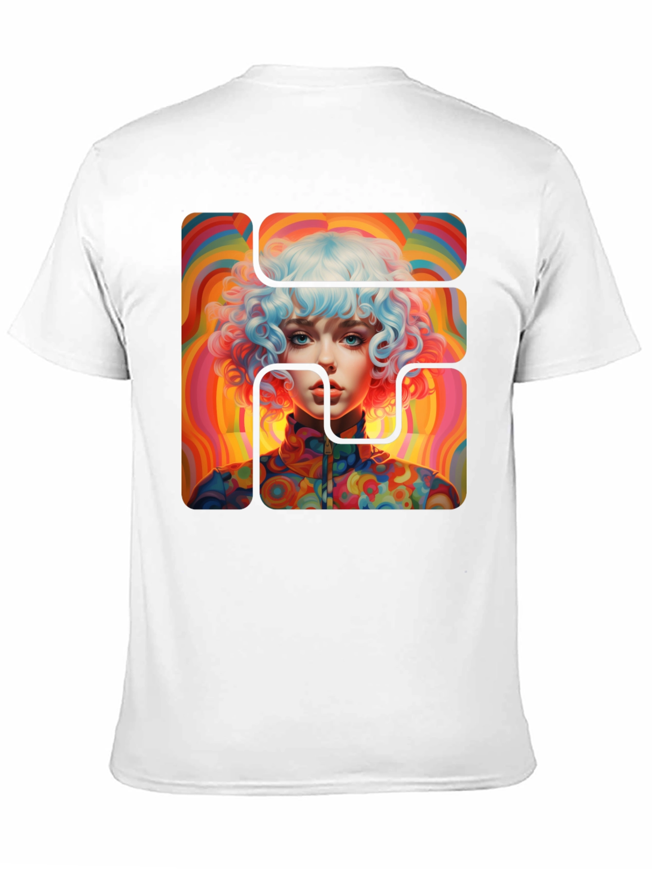 Retro Psychedelic Portrait Graphic Tee