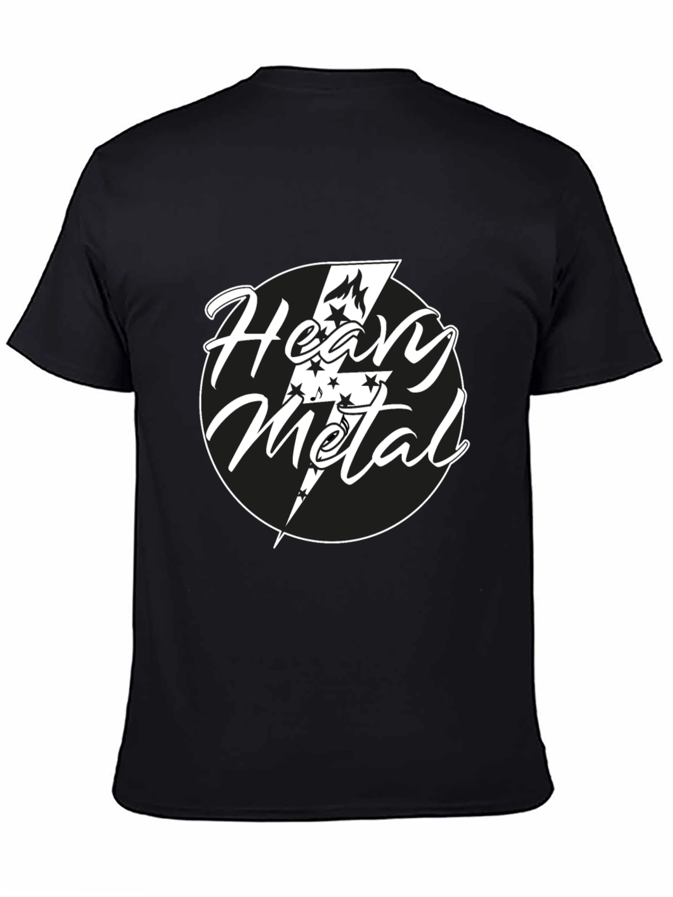 Heavy Metal Graphic Tee - Black Cotton T-Shirt