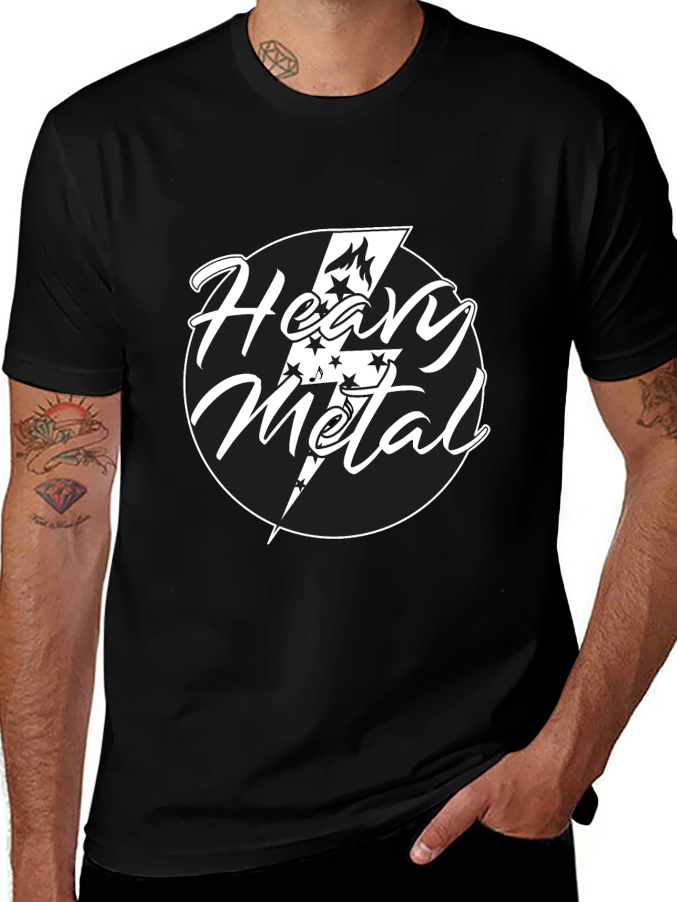 Heavy Metal Graphic Tee - Black Cotton T-Shirt