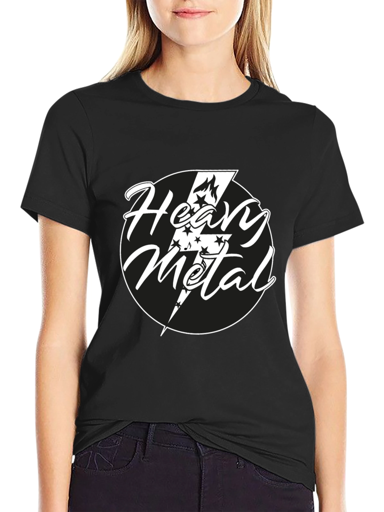 Heavy Metal Graphic Tee - Black Cotton T-Shirt
