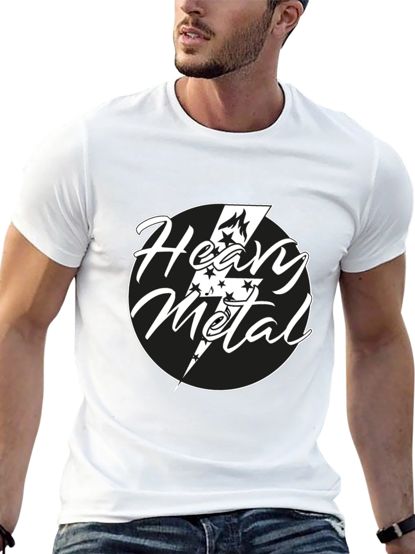 Heavy Metal Graphic Tee - Black Cotton T-Shirt
