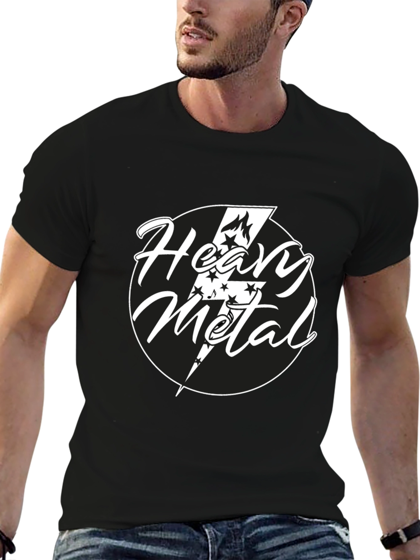 Heavy Metal Graphic Tee - Black Cotton T-Shirt
