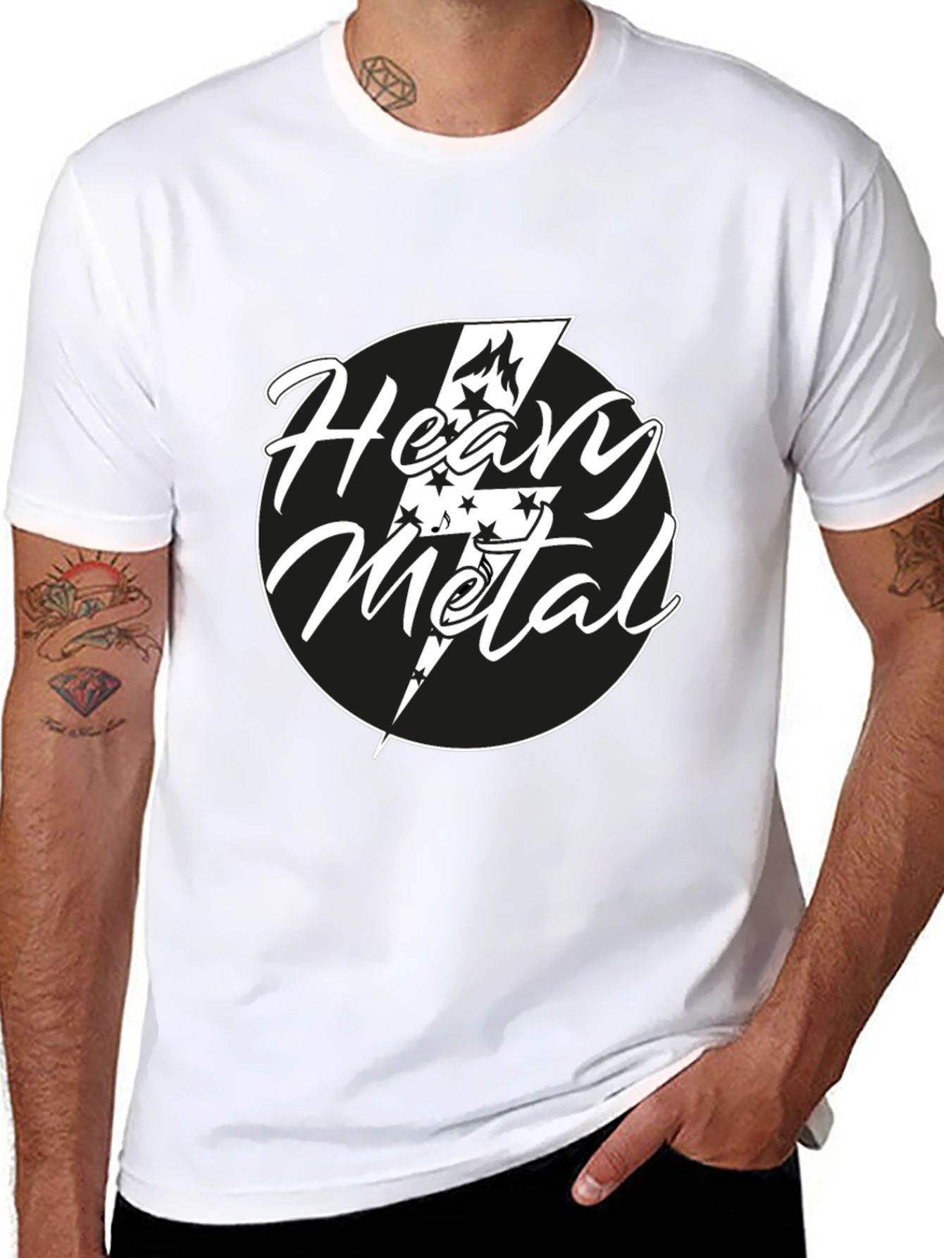 Heavy Metal Graphic Tee - Black Cotton T-Shirt