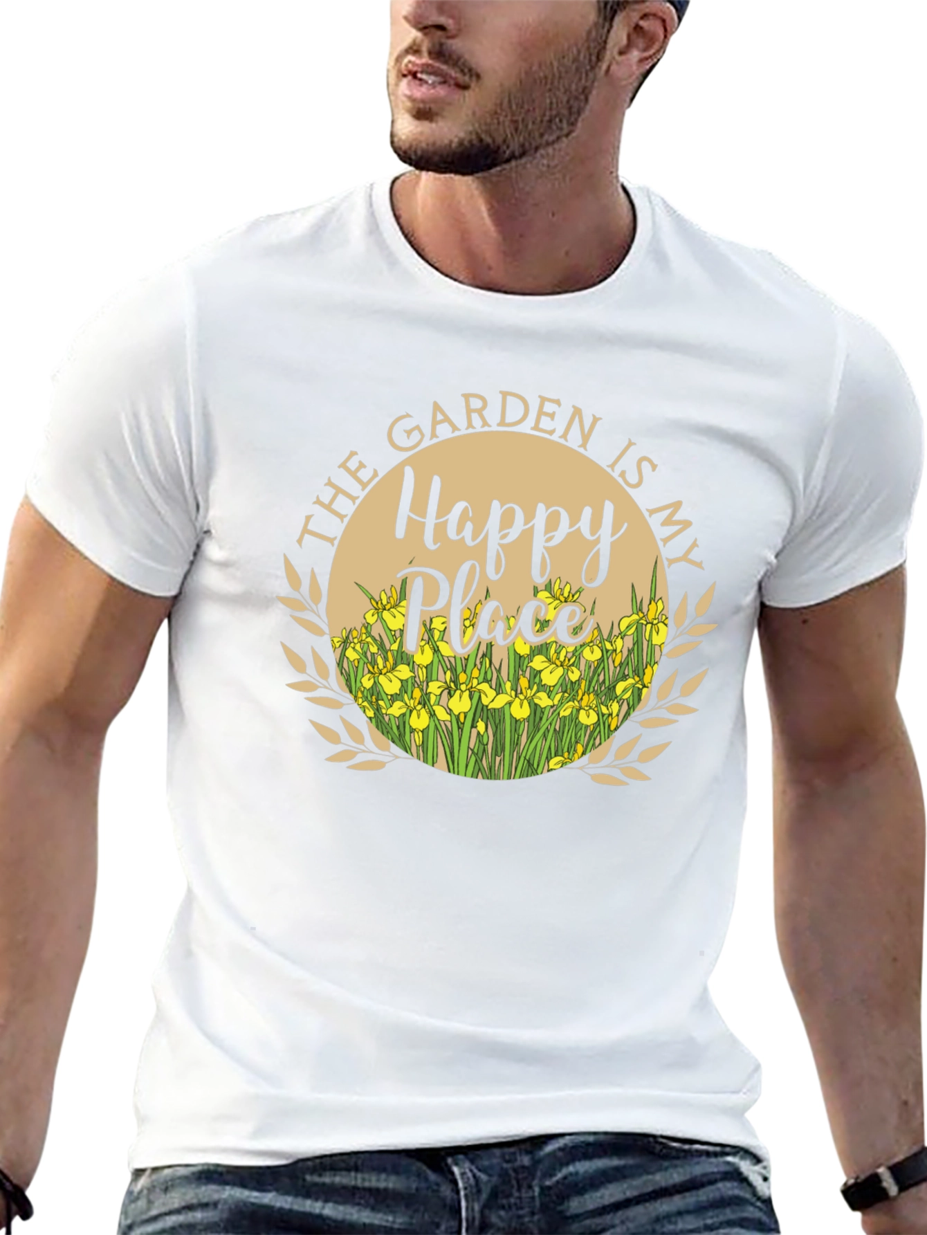 The Garden is My Happy Place Black T-Shirt