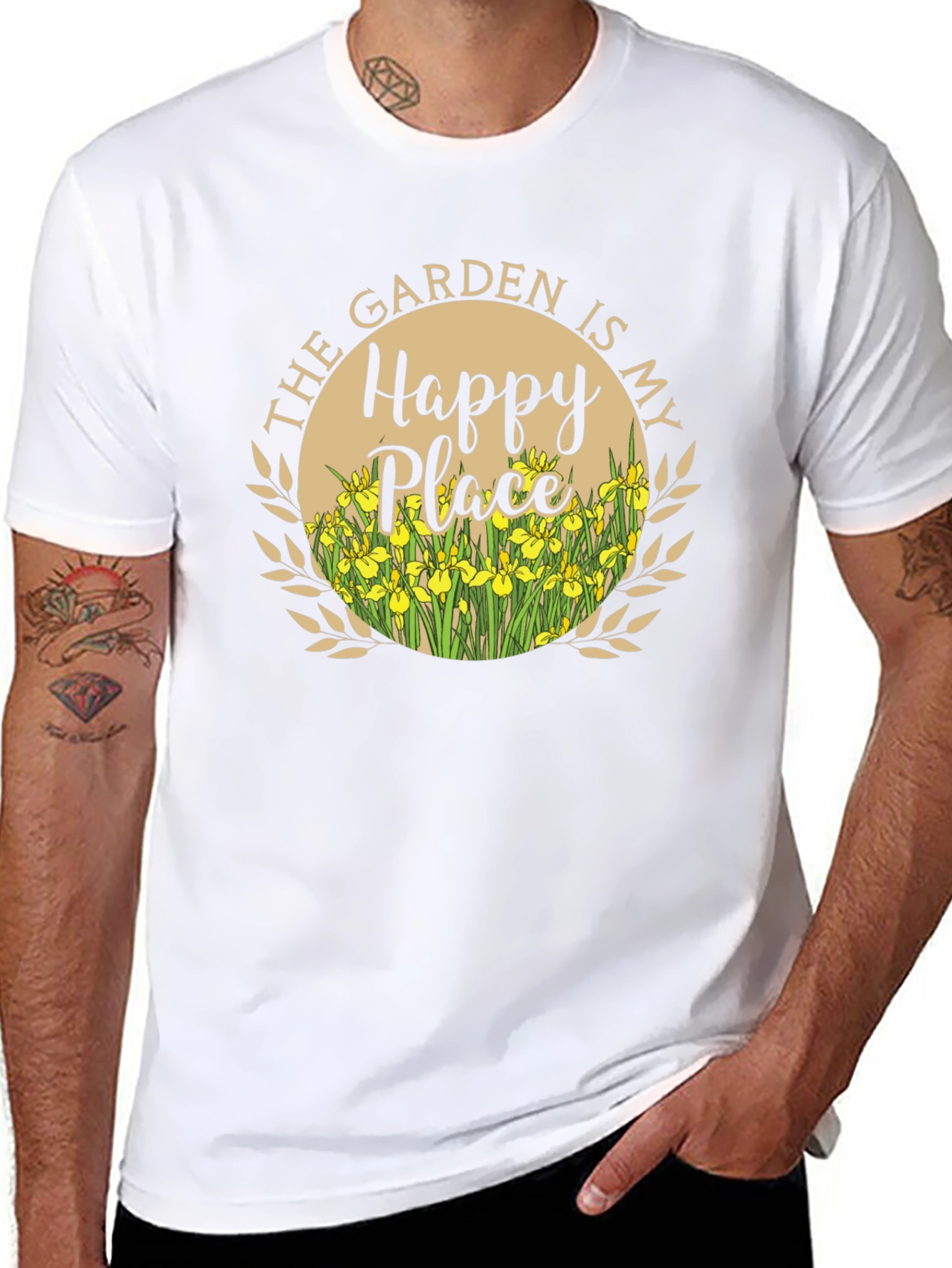 The Garden is My Happy Place Black T-Shirt