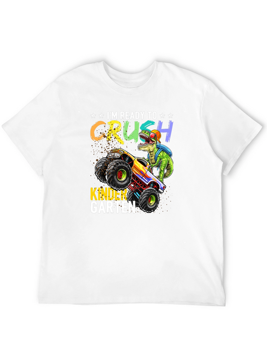 Ready to Crush Kindergarten Dinosaur Monster Truck T-Shirt
