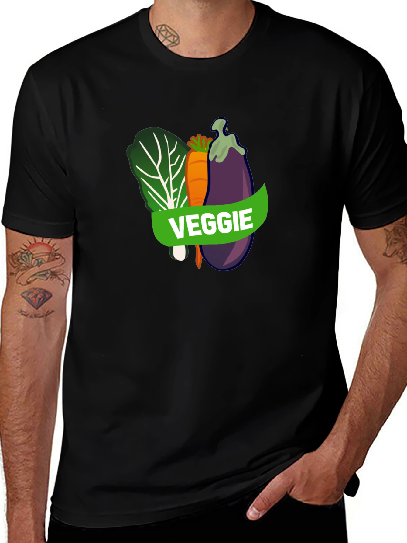 Veggie T-Shirt - Black Vegan Tee