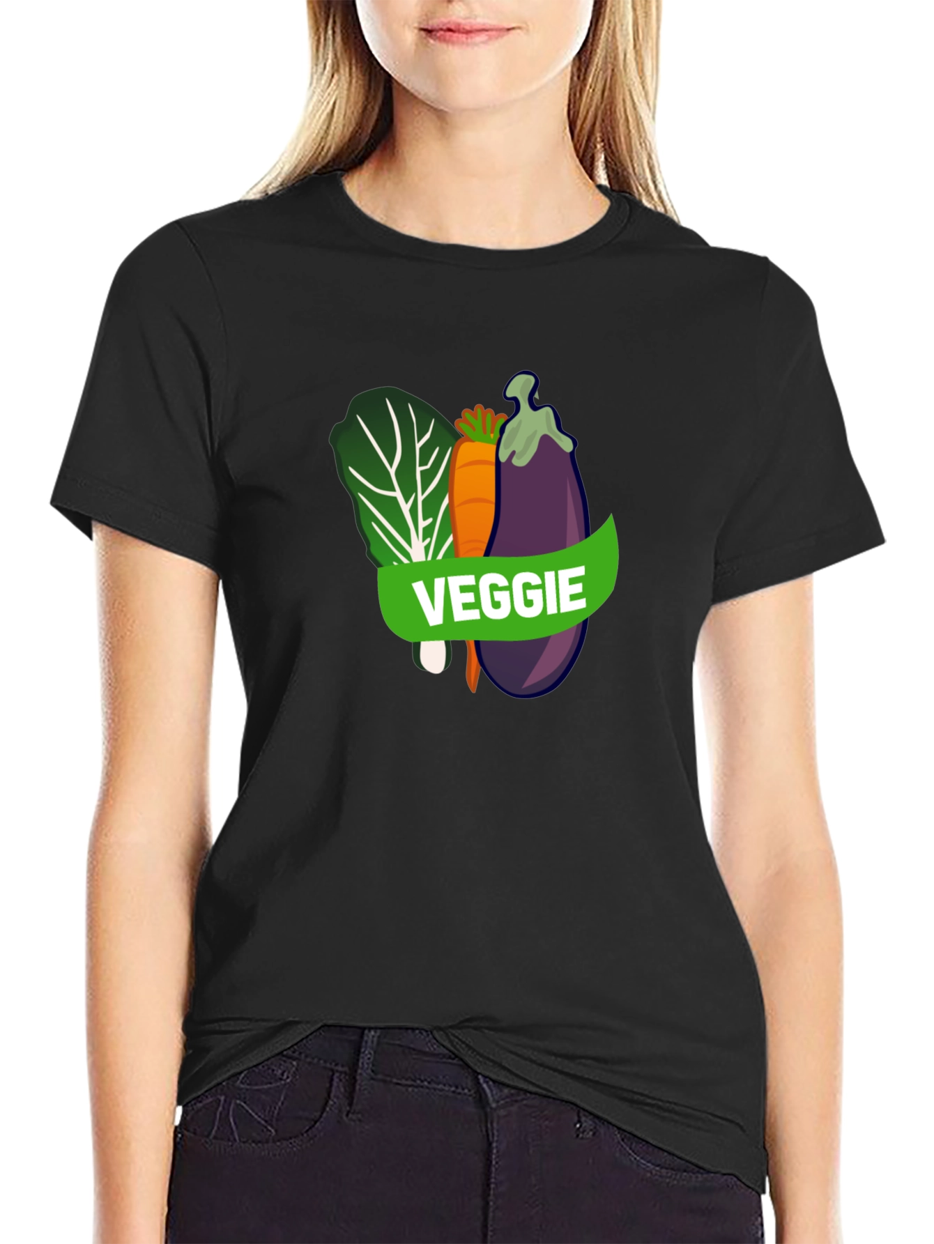 Veggie T-Shirt - Black Vegan Tee