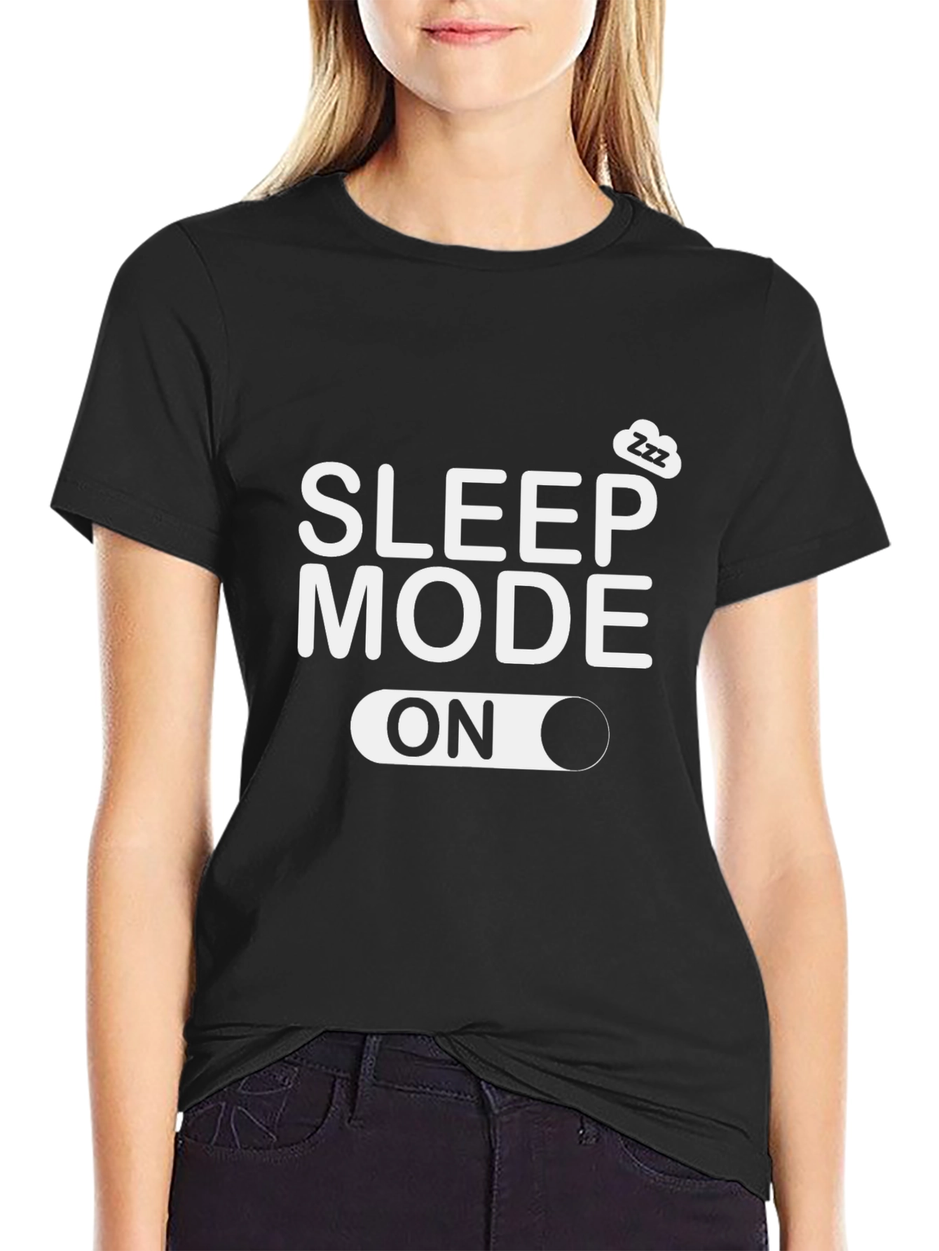 Sleep Mode On T-Shirt - Comfy Black Tee