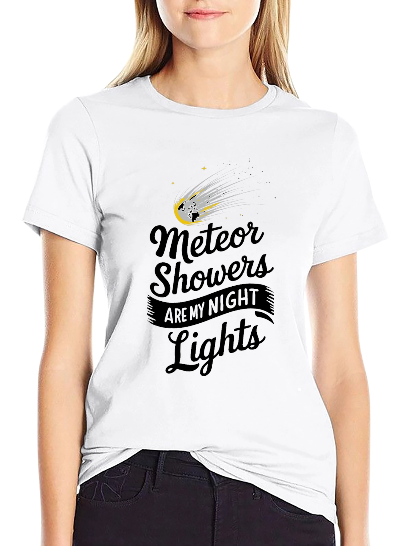 Meteor Shower T-Shirt - Night Lights Astronomy Tee
