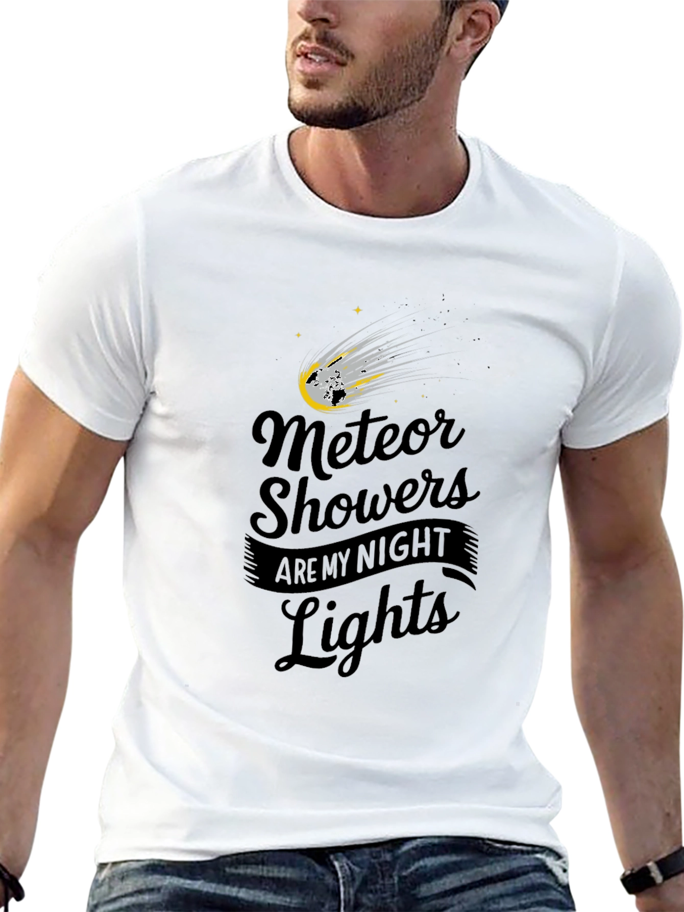Meteor Shower T-Shirt - Night Lights Astronomy Tee