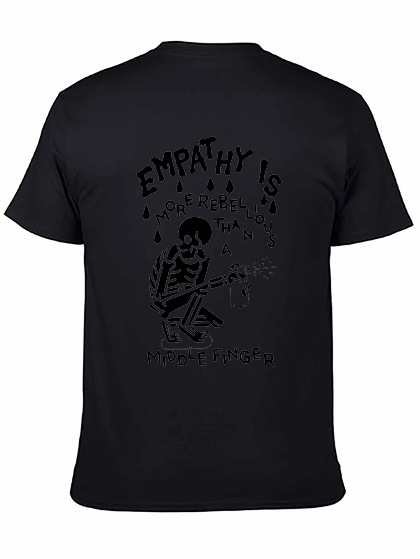 Empathy Skeleton Graphic Tee - Rebellious Style