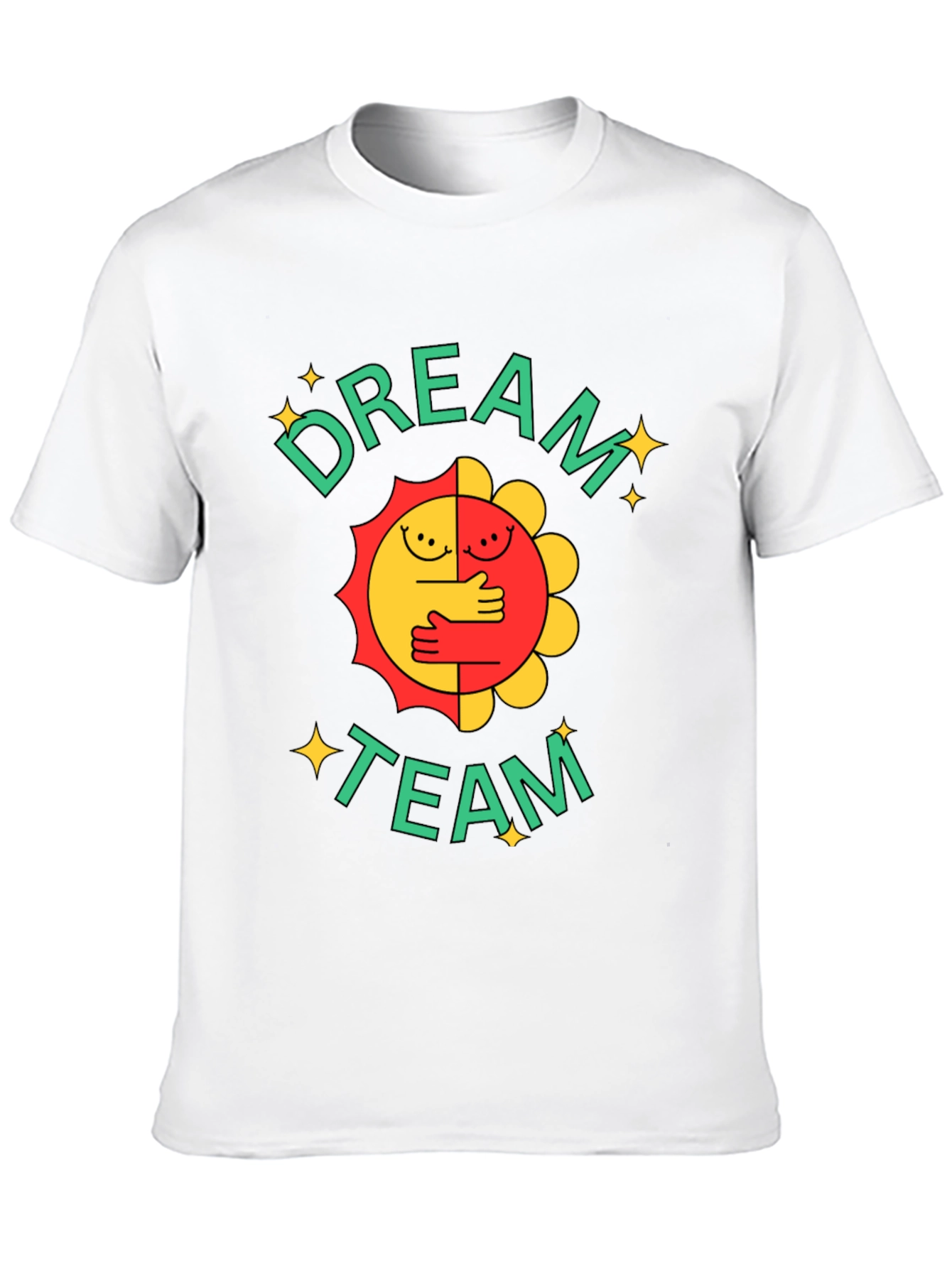 Dream Team Graphic Tee - Black Cotton Blend T-Shirt