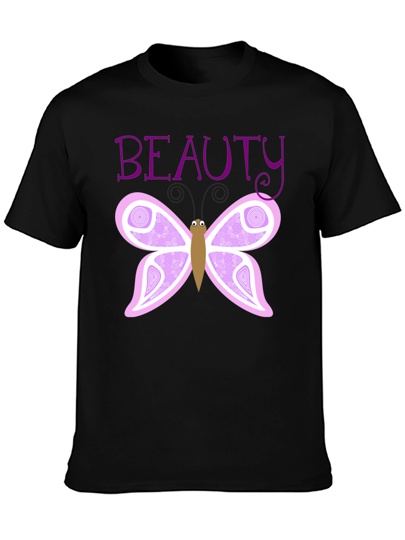 Beauty Butterfly Graphic T-Shirt - Black